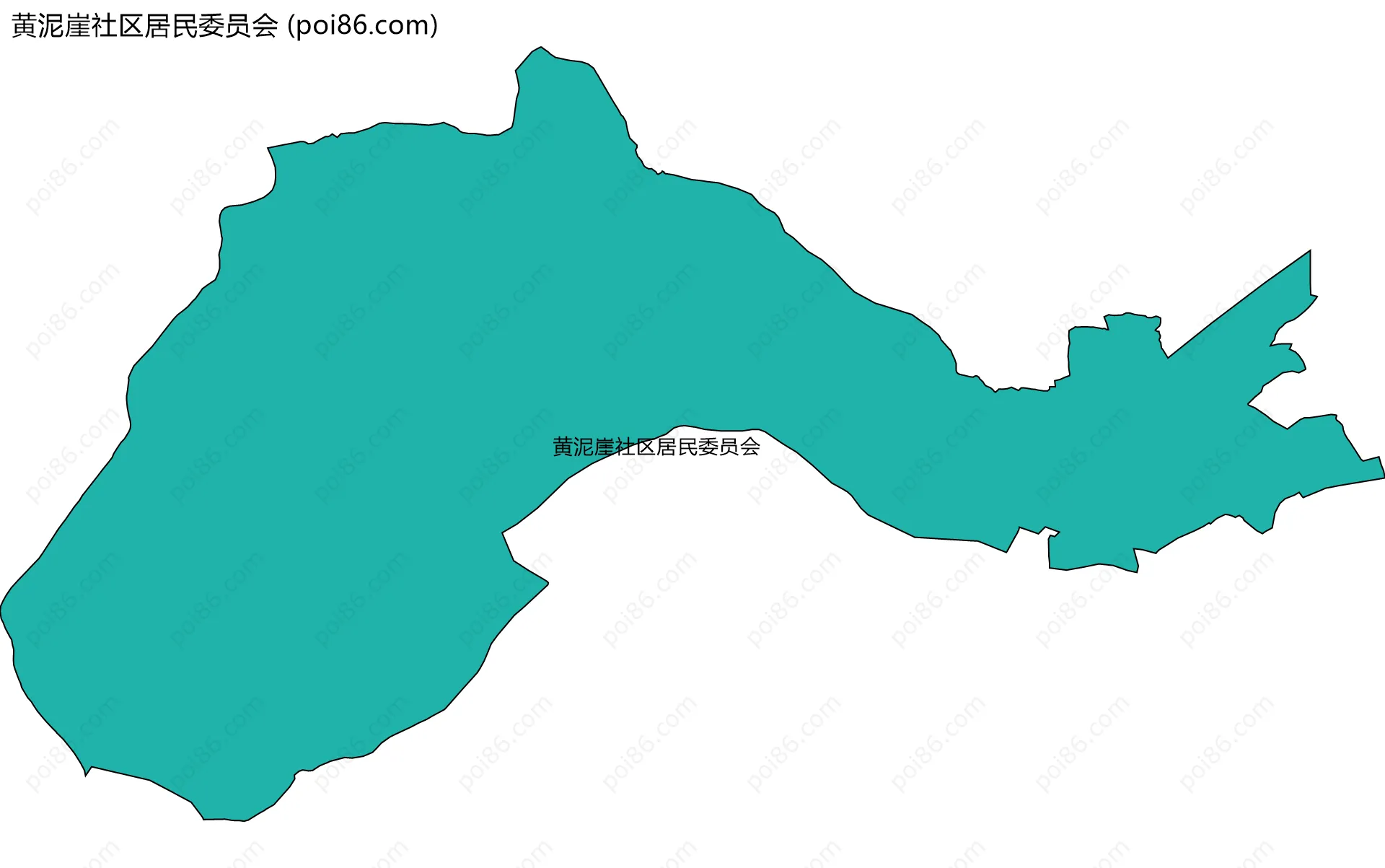 黄泥崖社区居民委员会边界地图