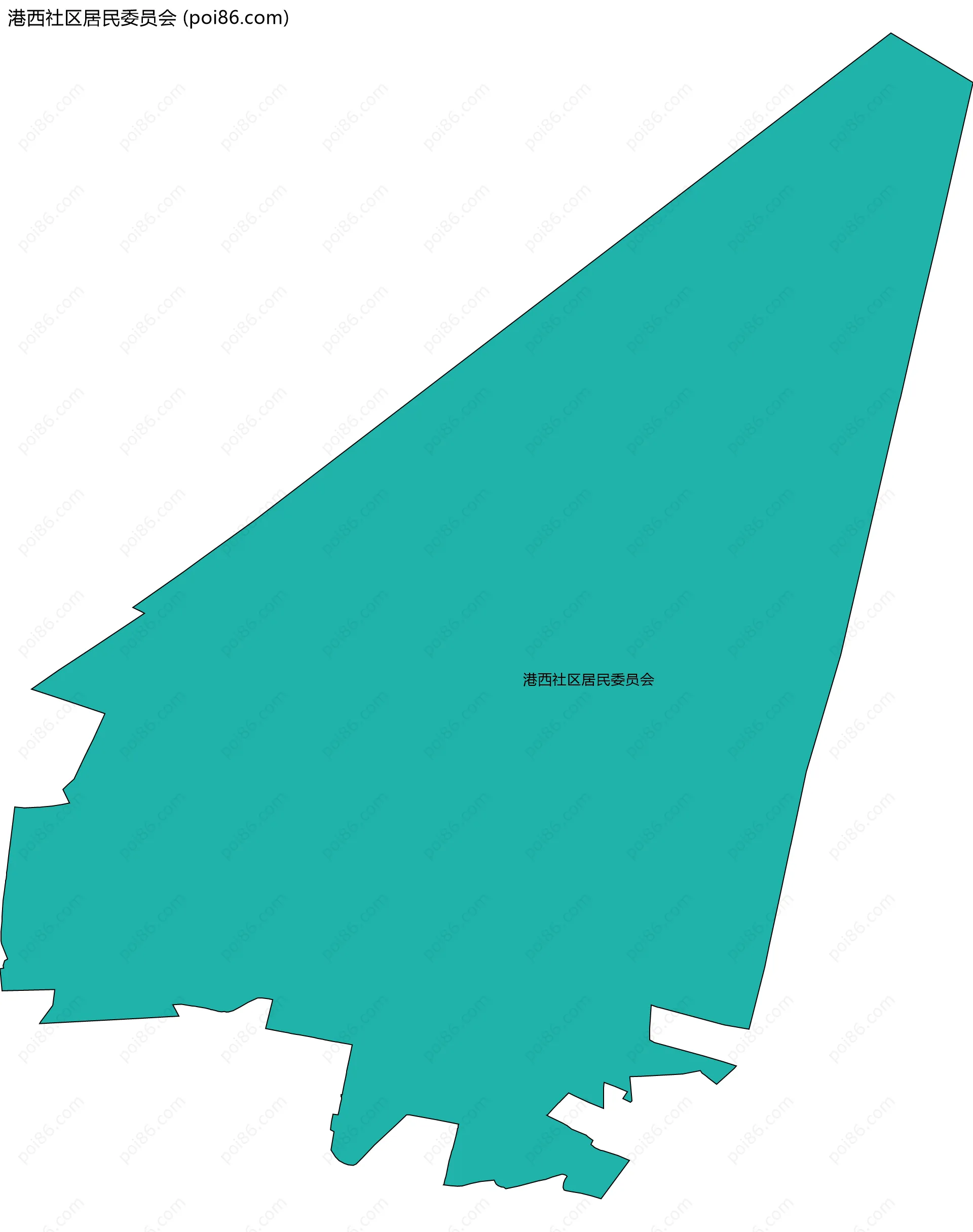 港西社区居民委员会边界地图