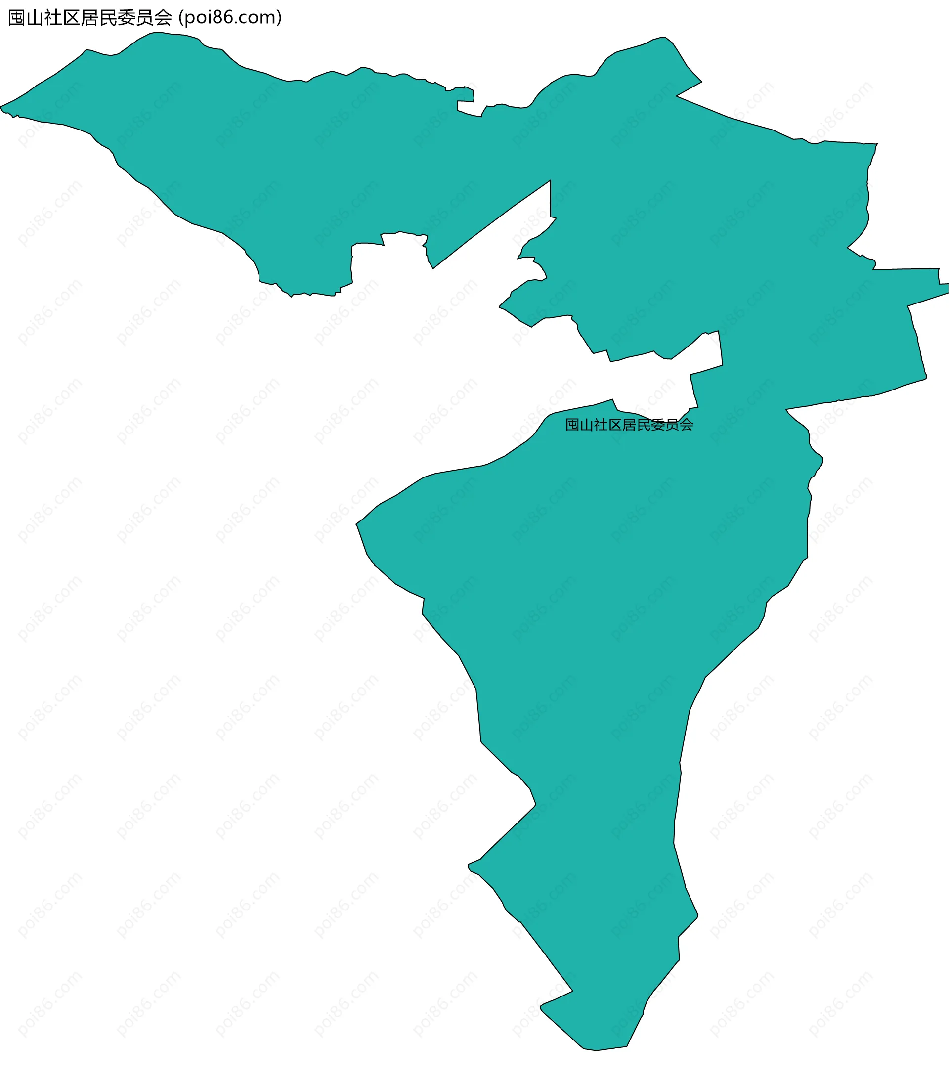囤山社区居民委员会边界地图
