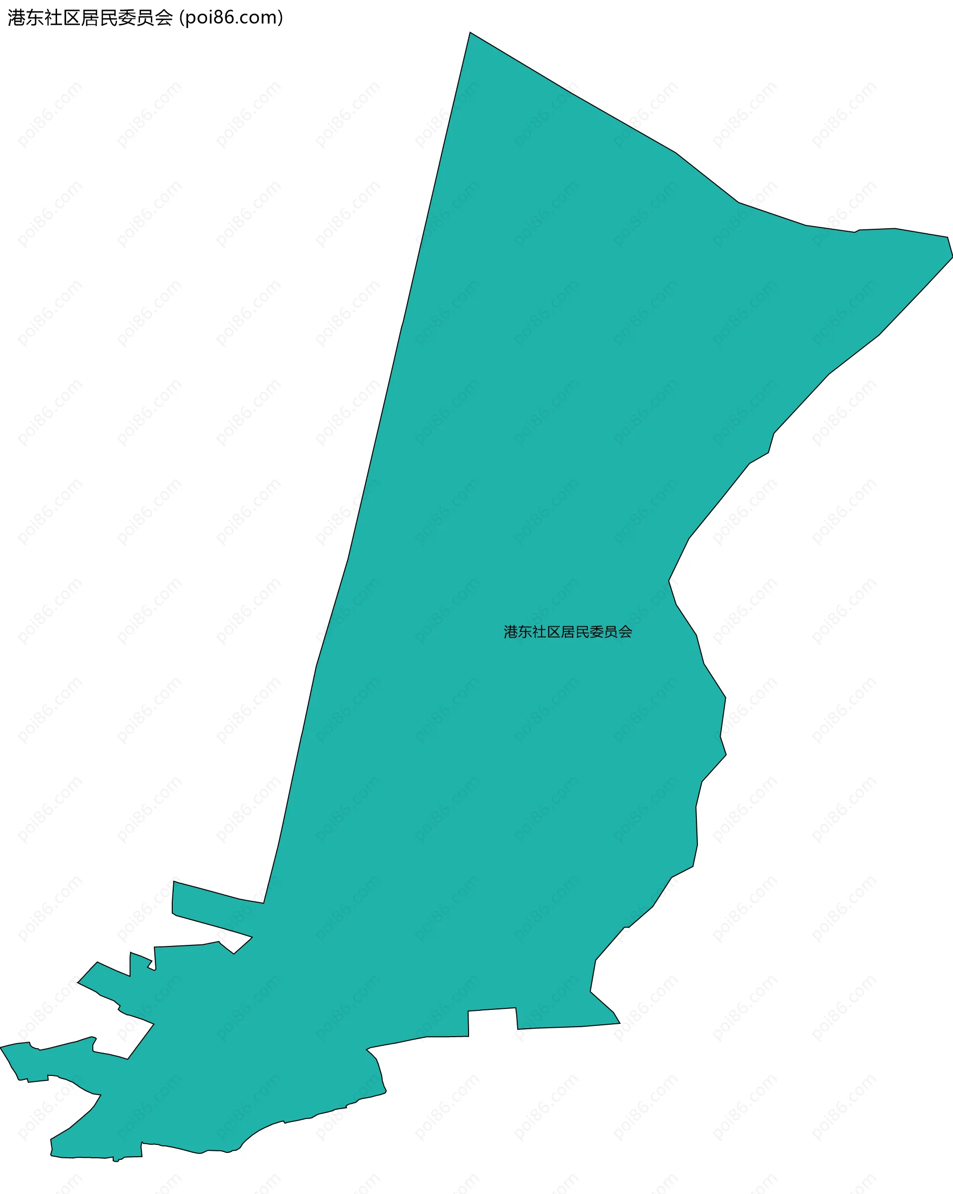 港东社区居民委员会边界地图