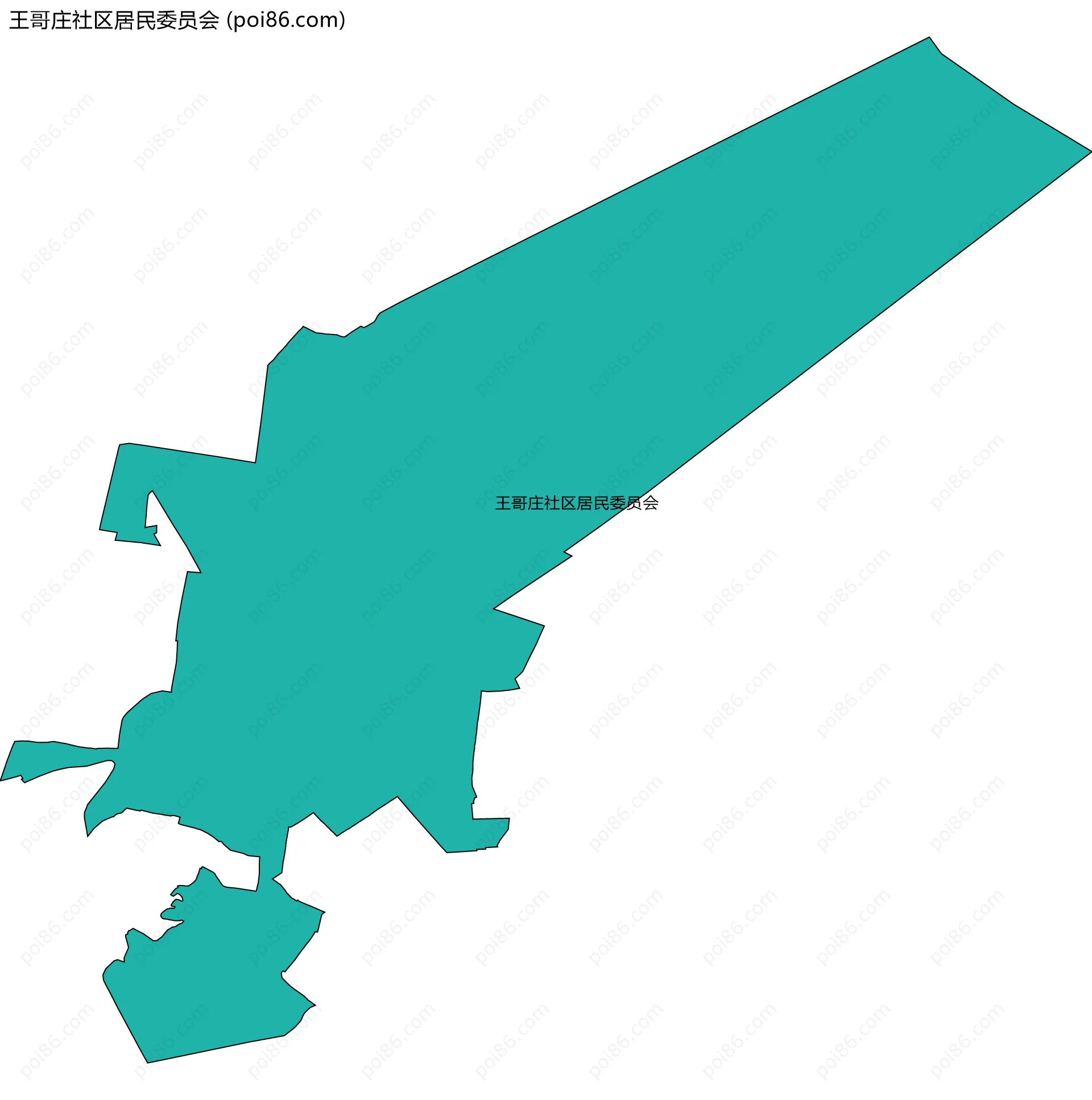 王哥庄社区居民委员会边界地图