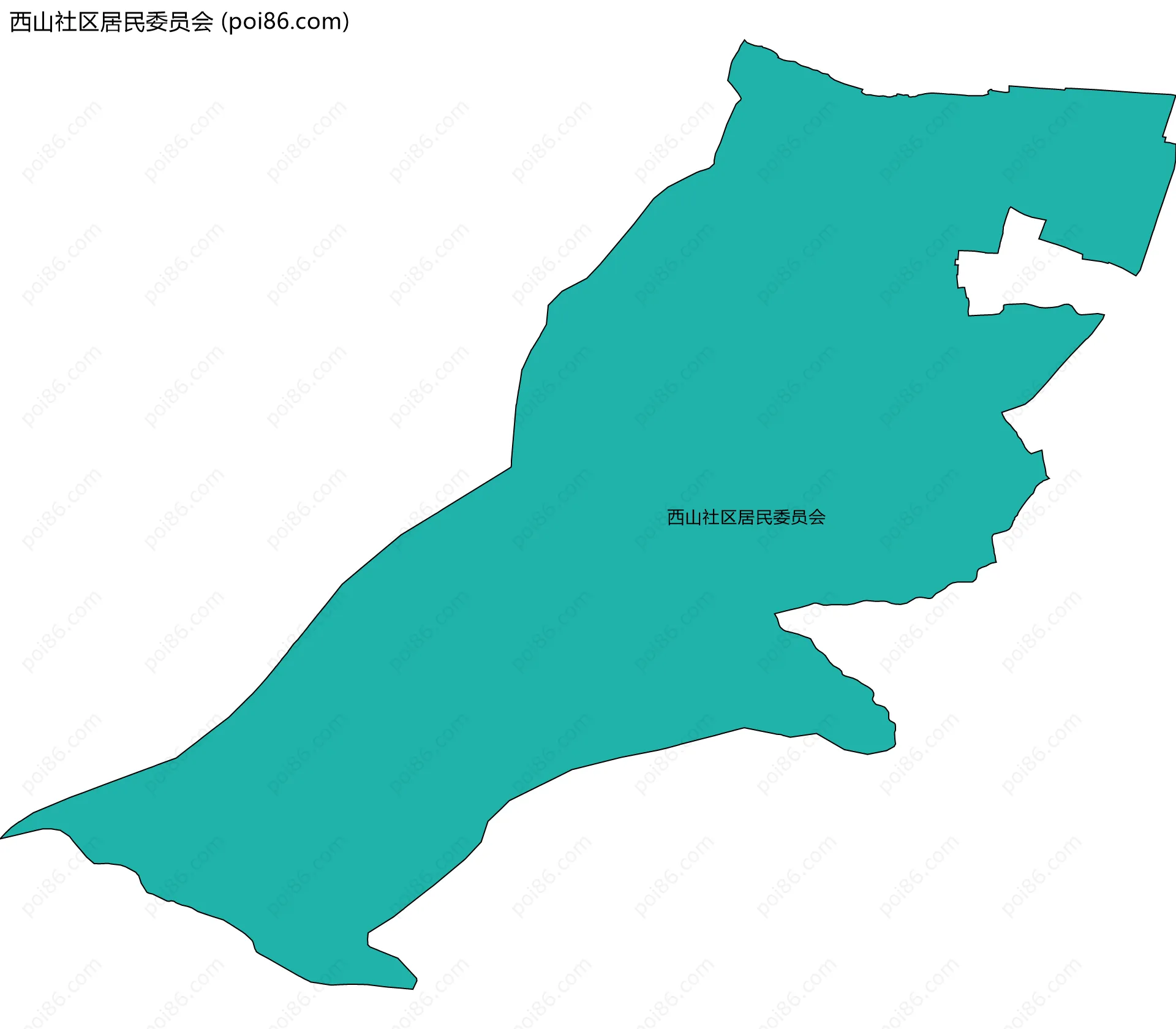 西山社区居民委员会边界地图