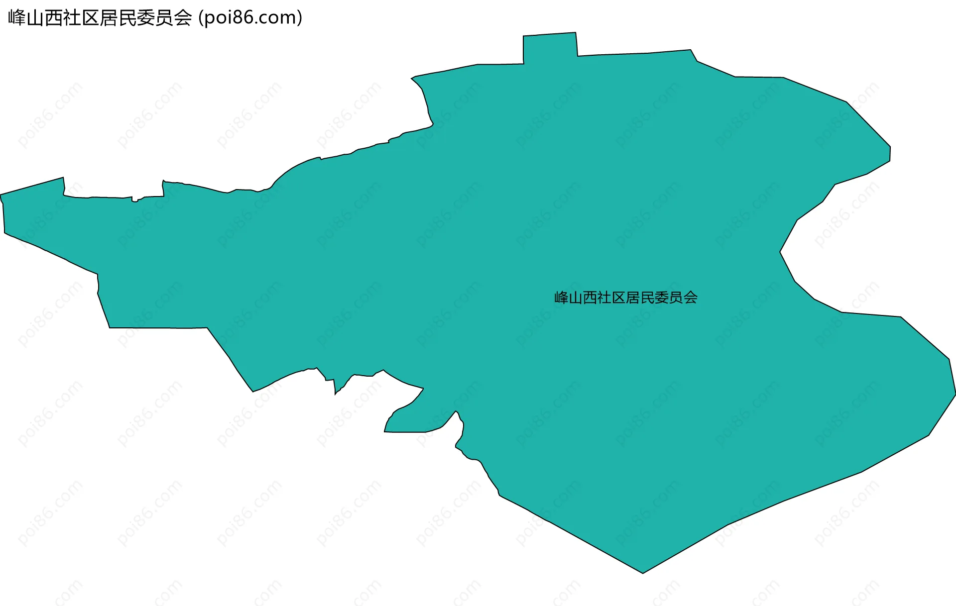 峰山西社区居民委员会边界地图