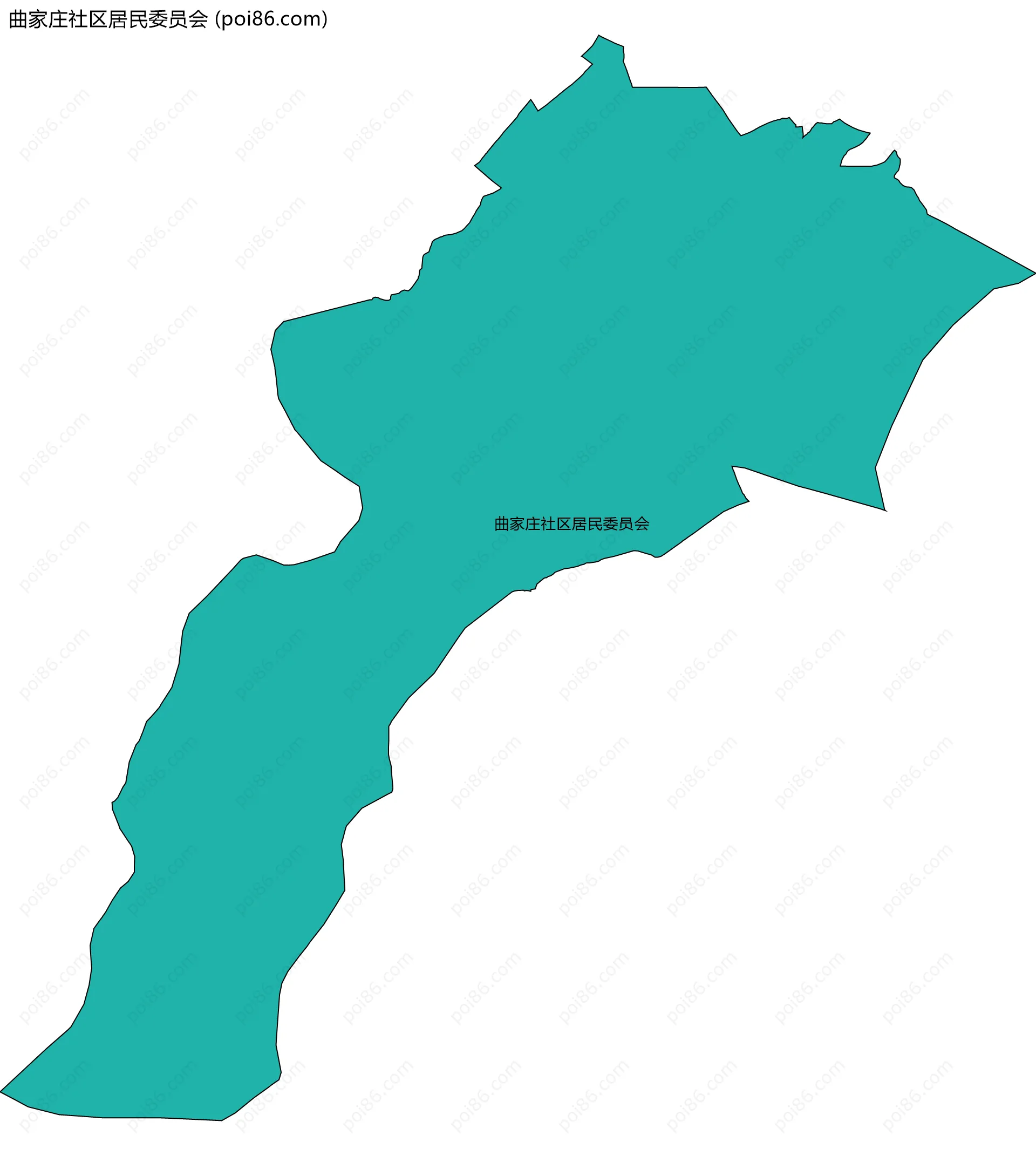 曲家庄社区居民委员会边界地图