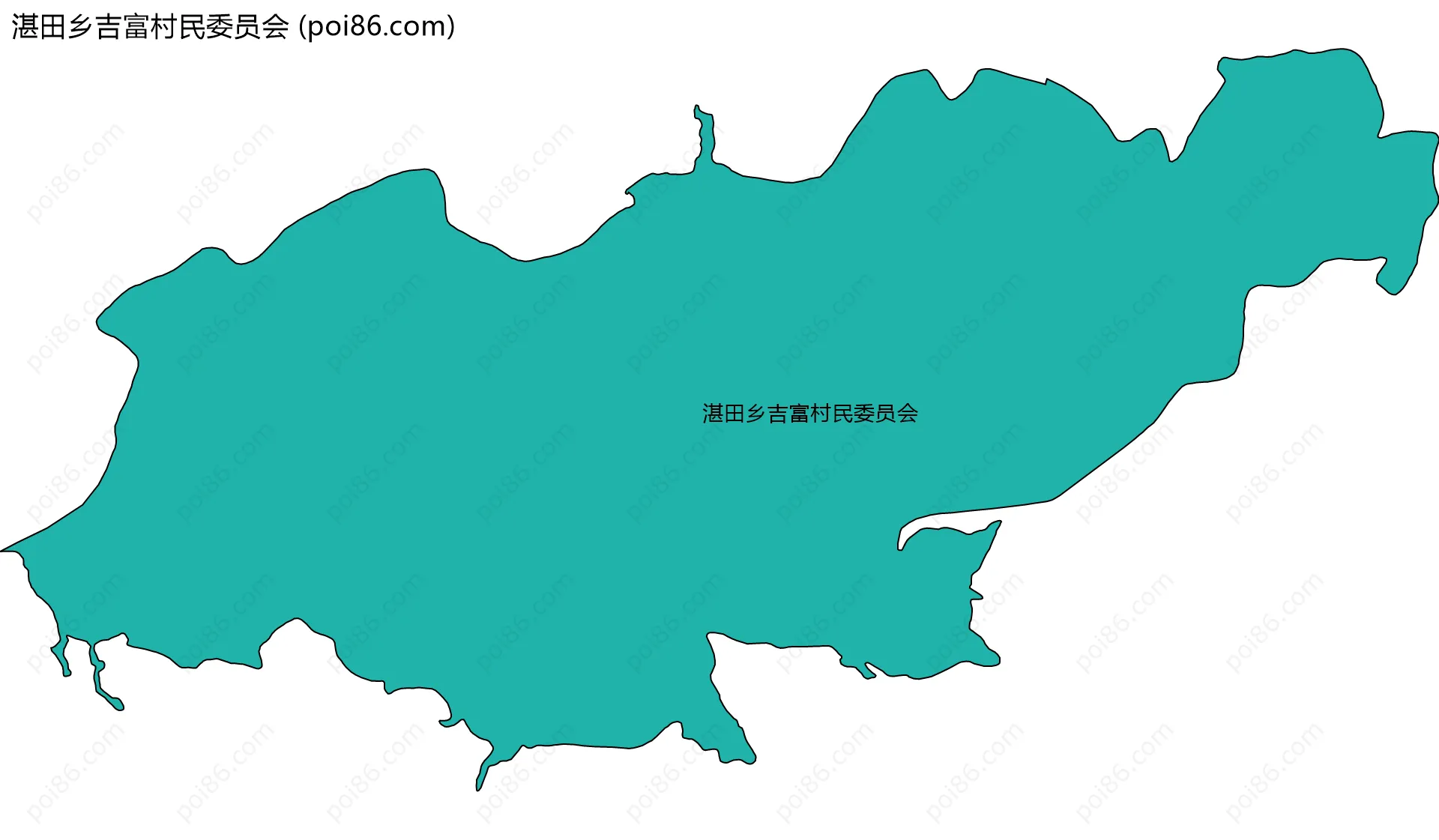 湛田乡吉富村民委员会边界地图