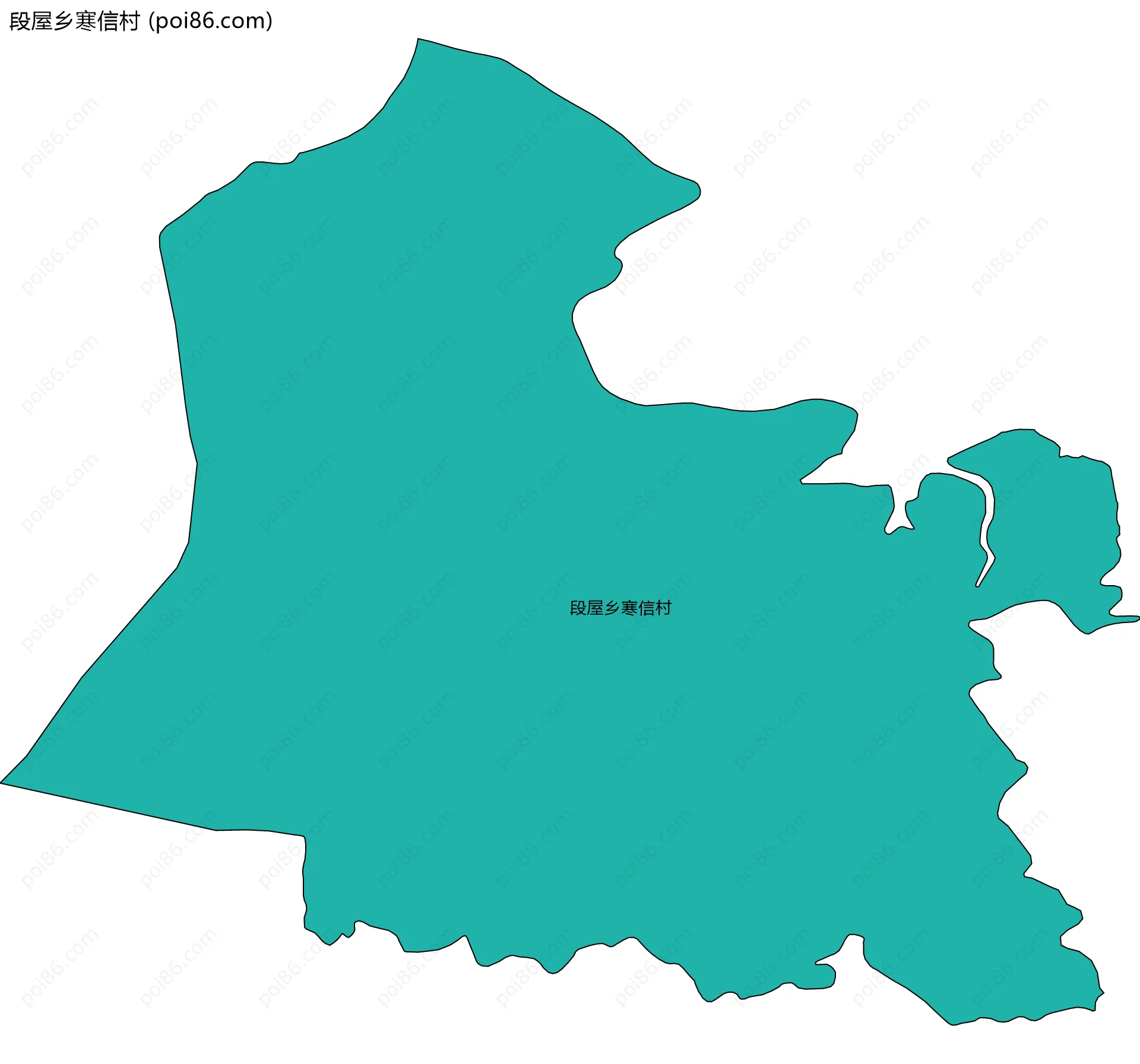 段屋乡寒信村边界地图