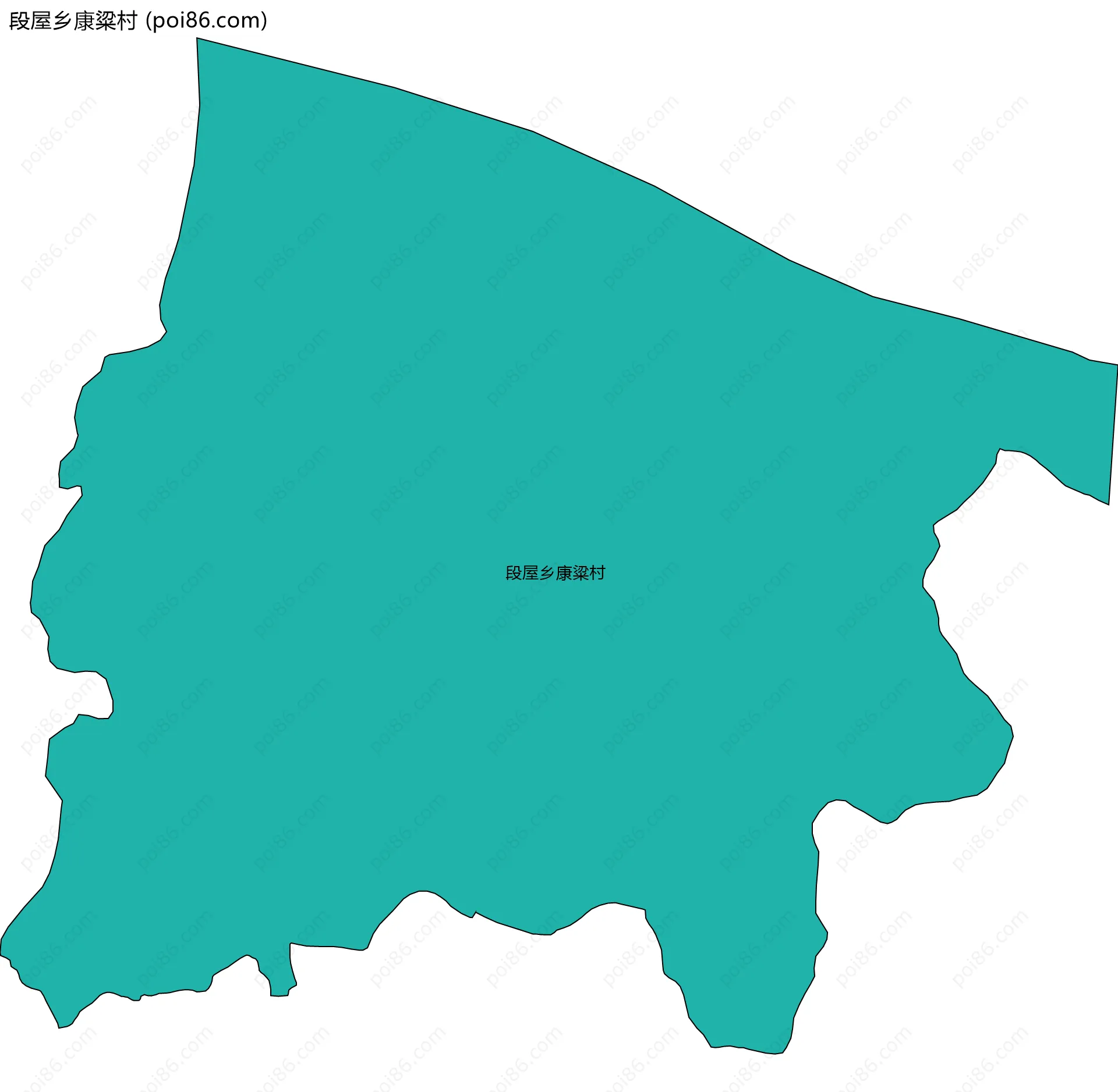 段屋乡康粱村边界地图