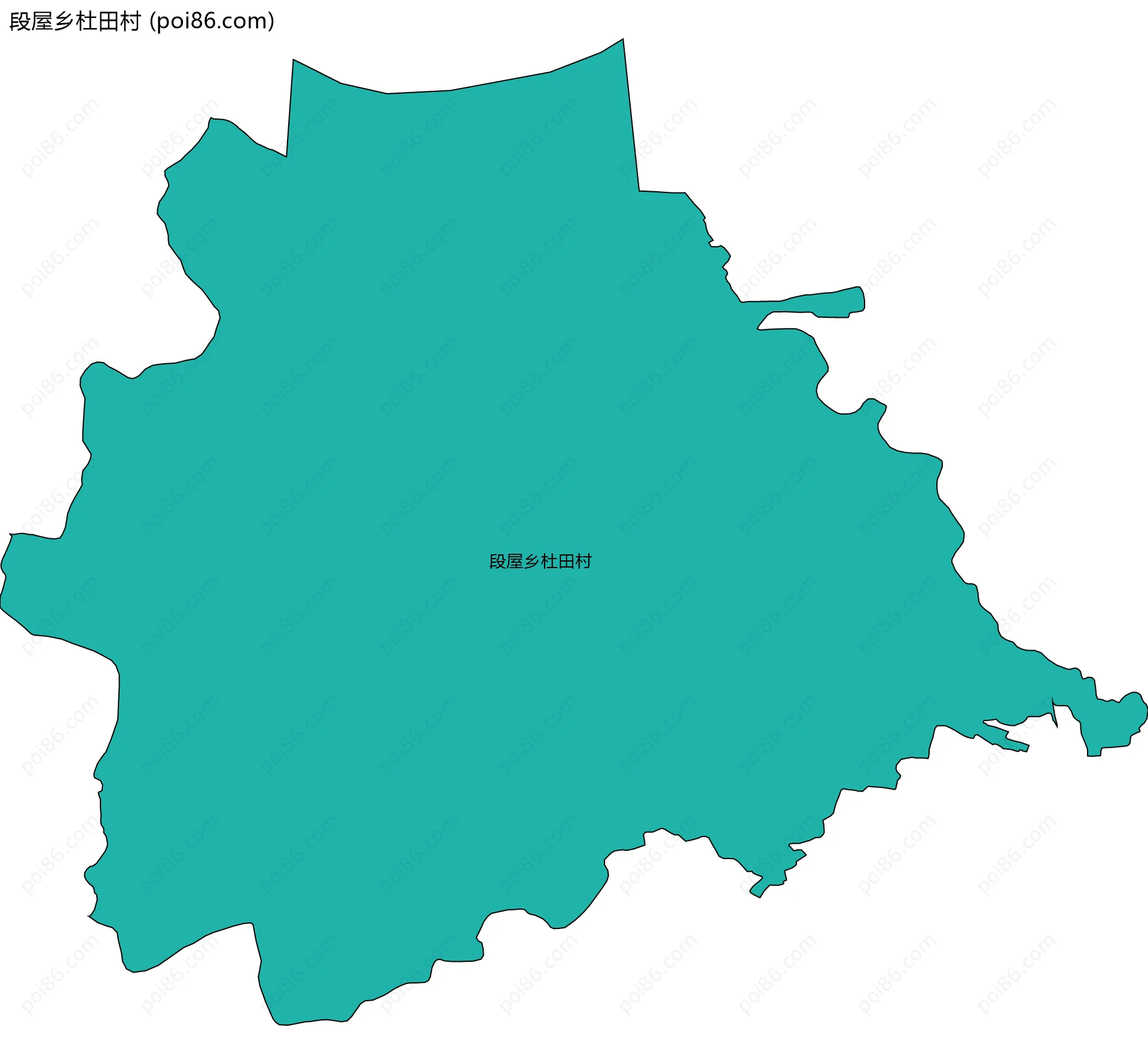 段屋乡杜田村边界地图