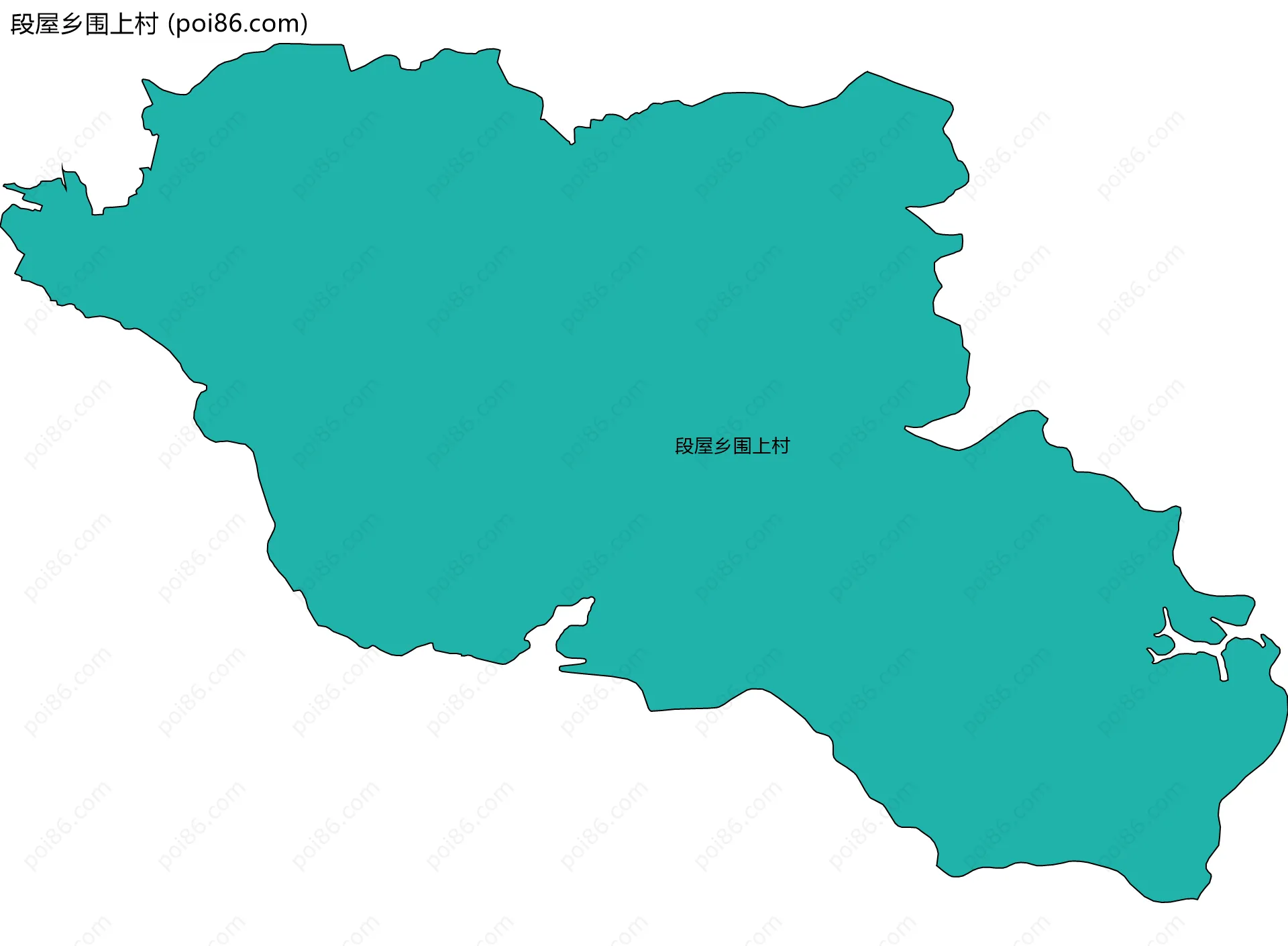 段屋乡围上村边界地图