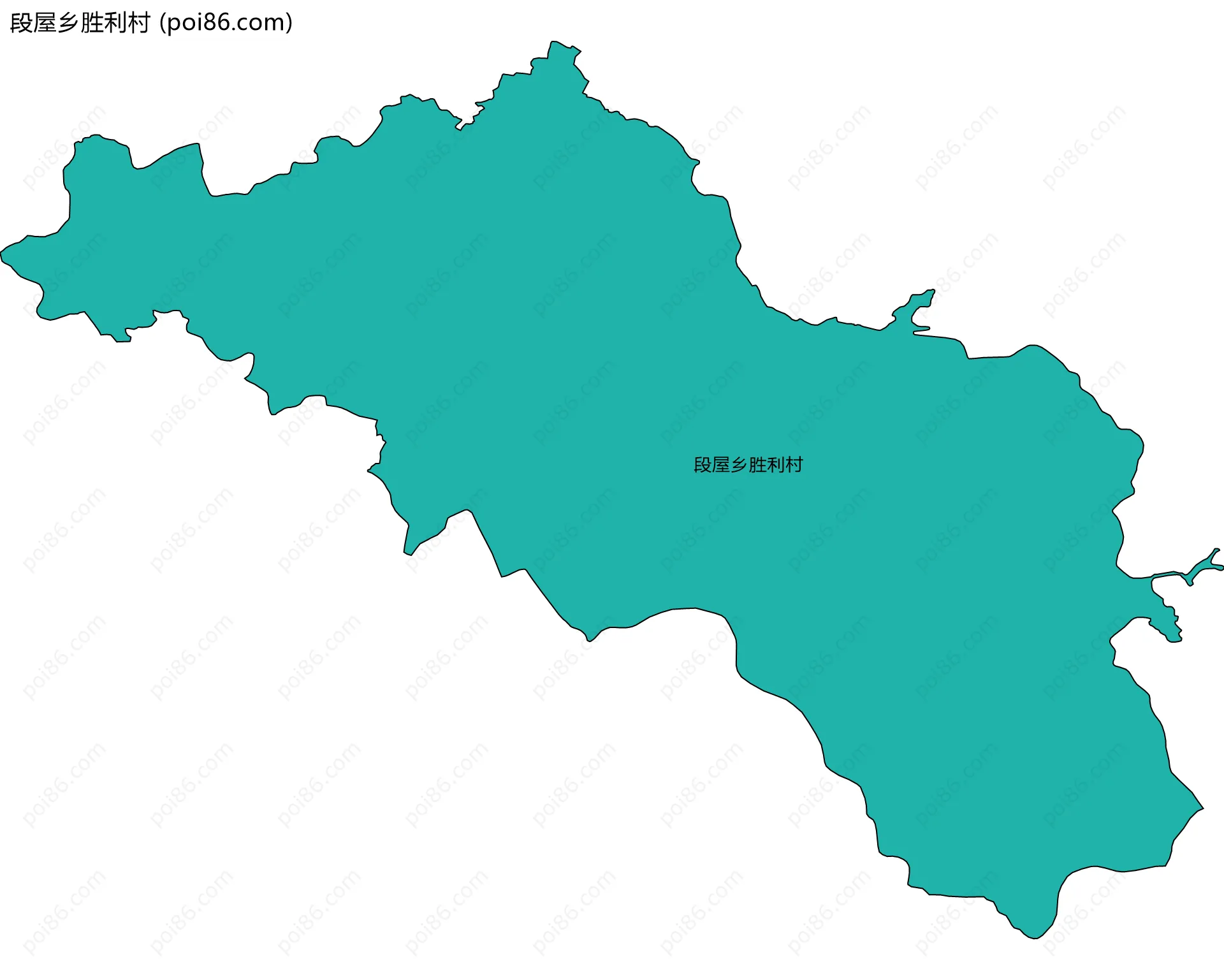 段屋乡胜利村边界地图