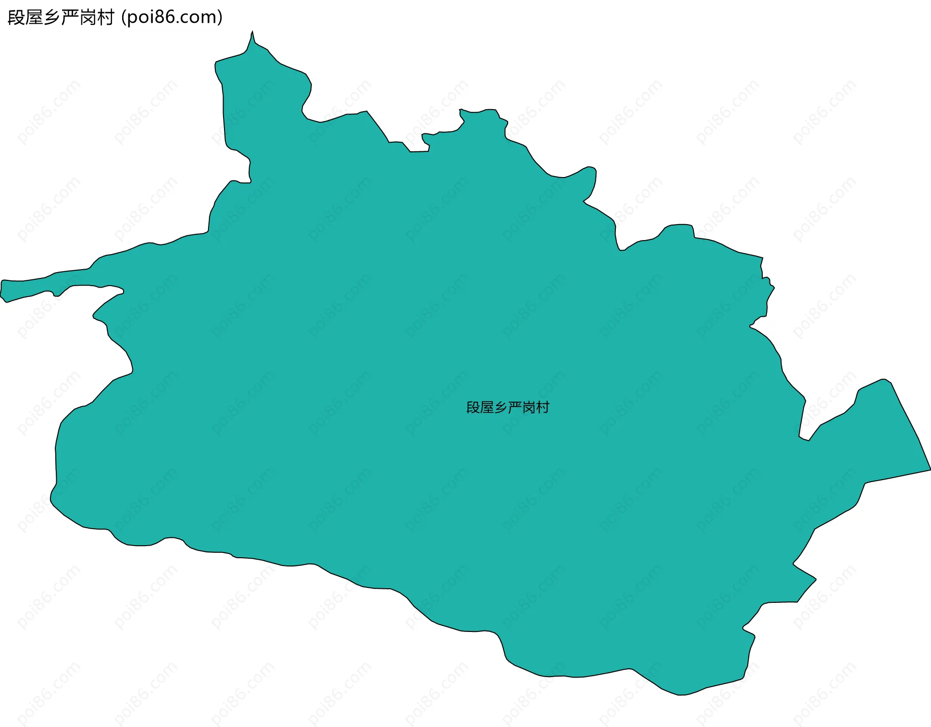 段屋乡严岗村边界地图