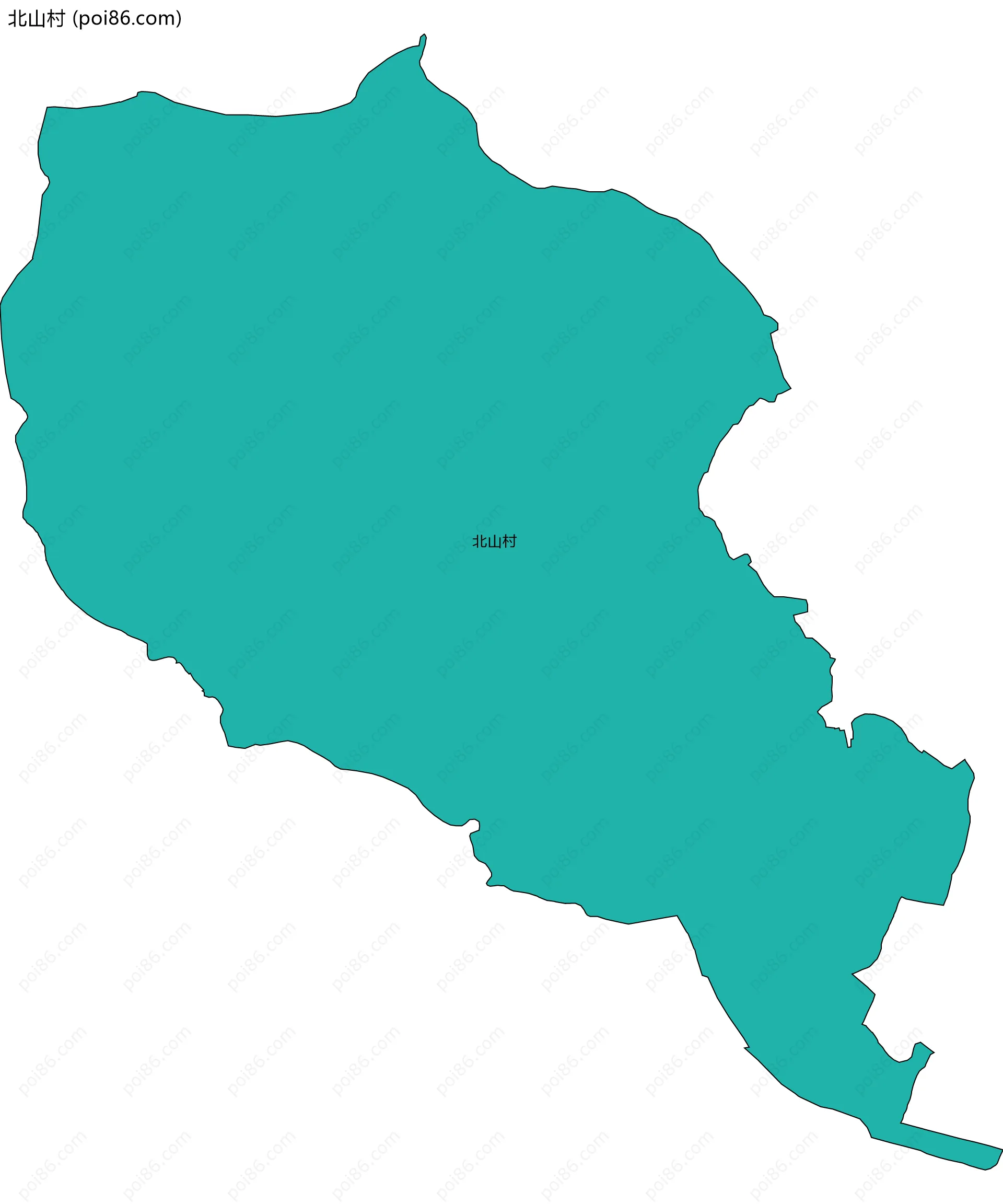 北山村边界地图