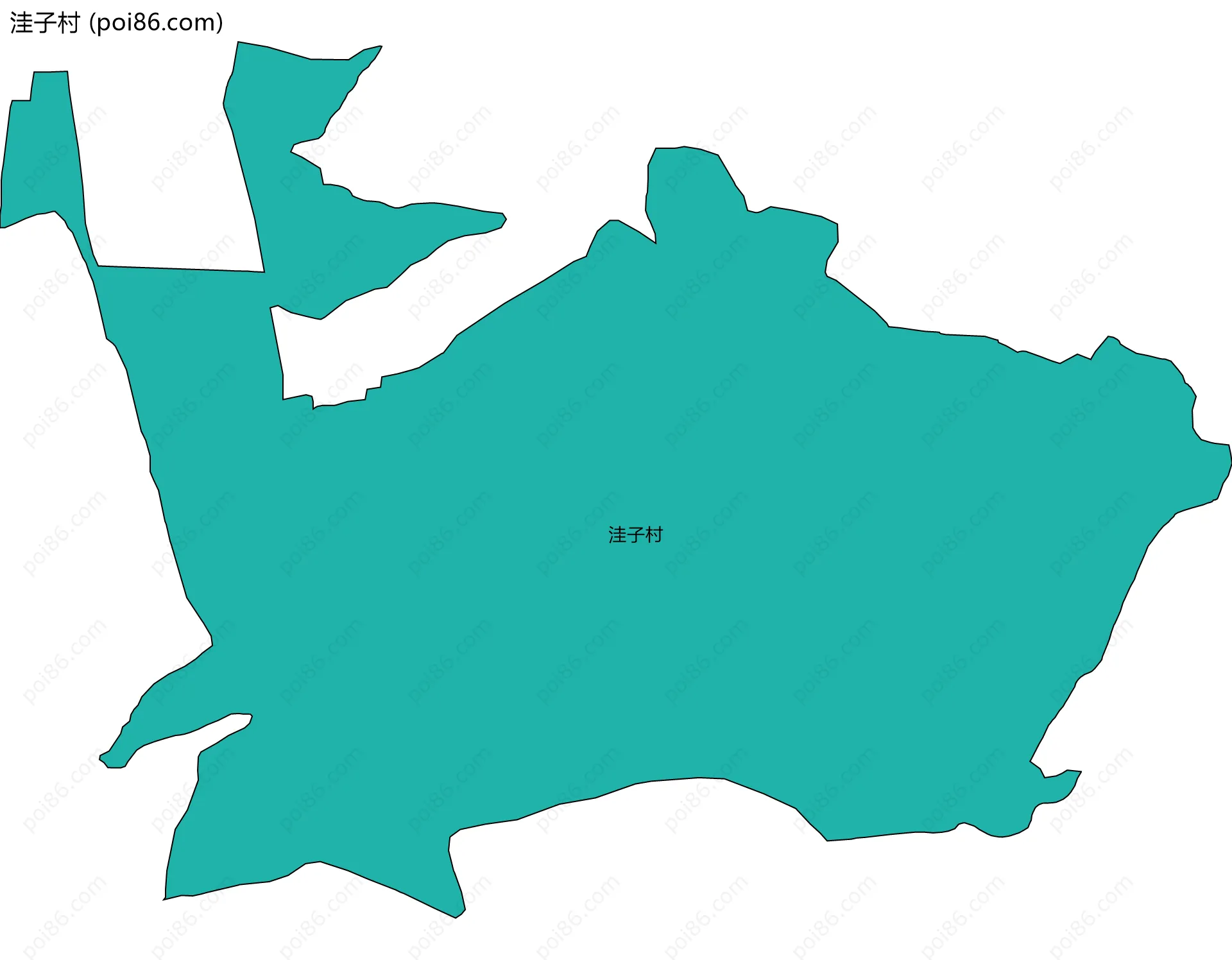 洼子村边界地图