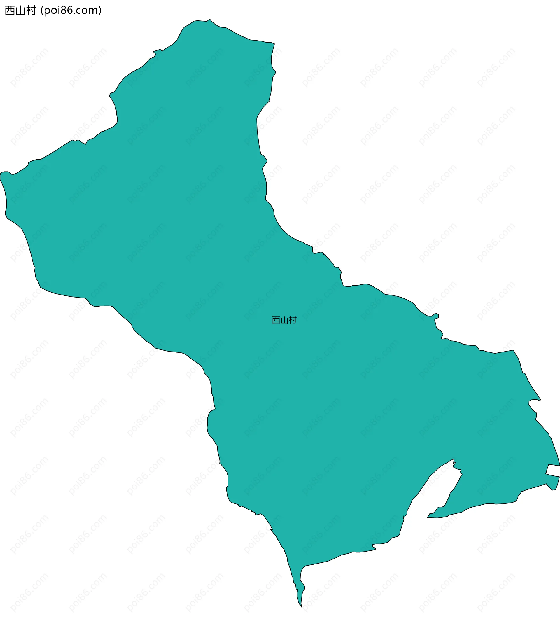 西山村边界地图
