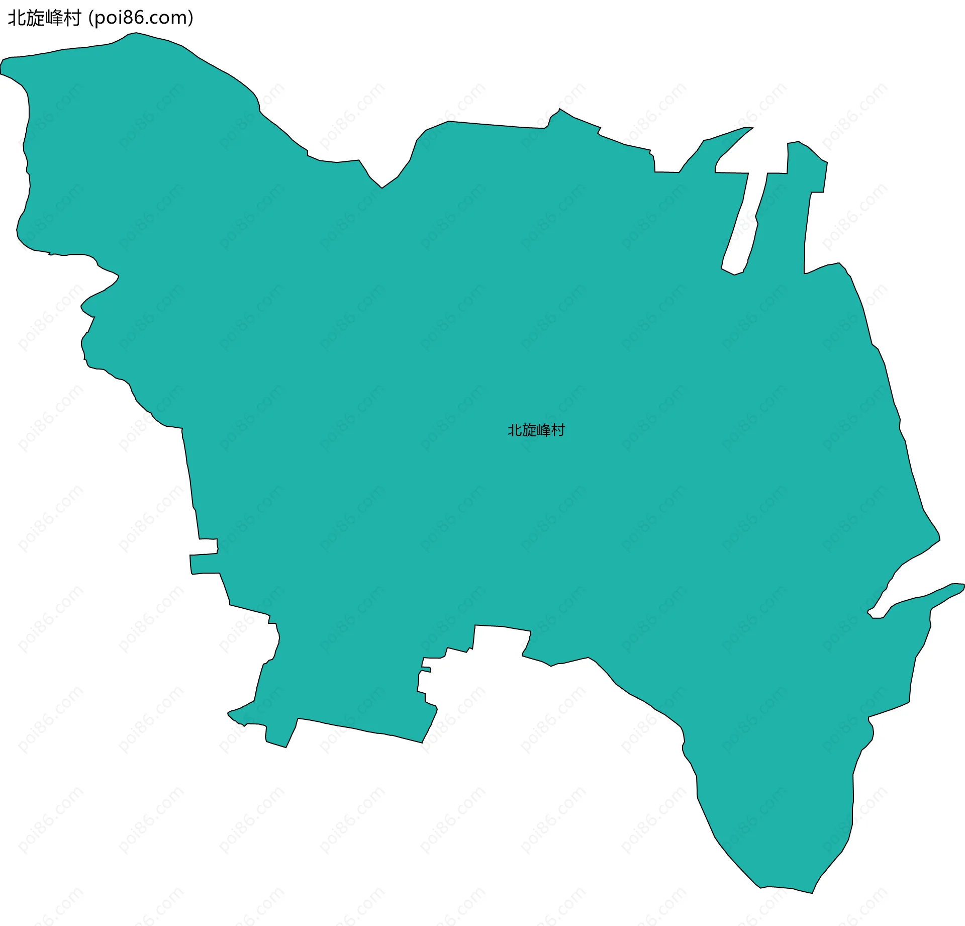 北旋峰村边界地图