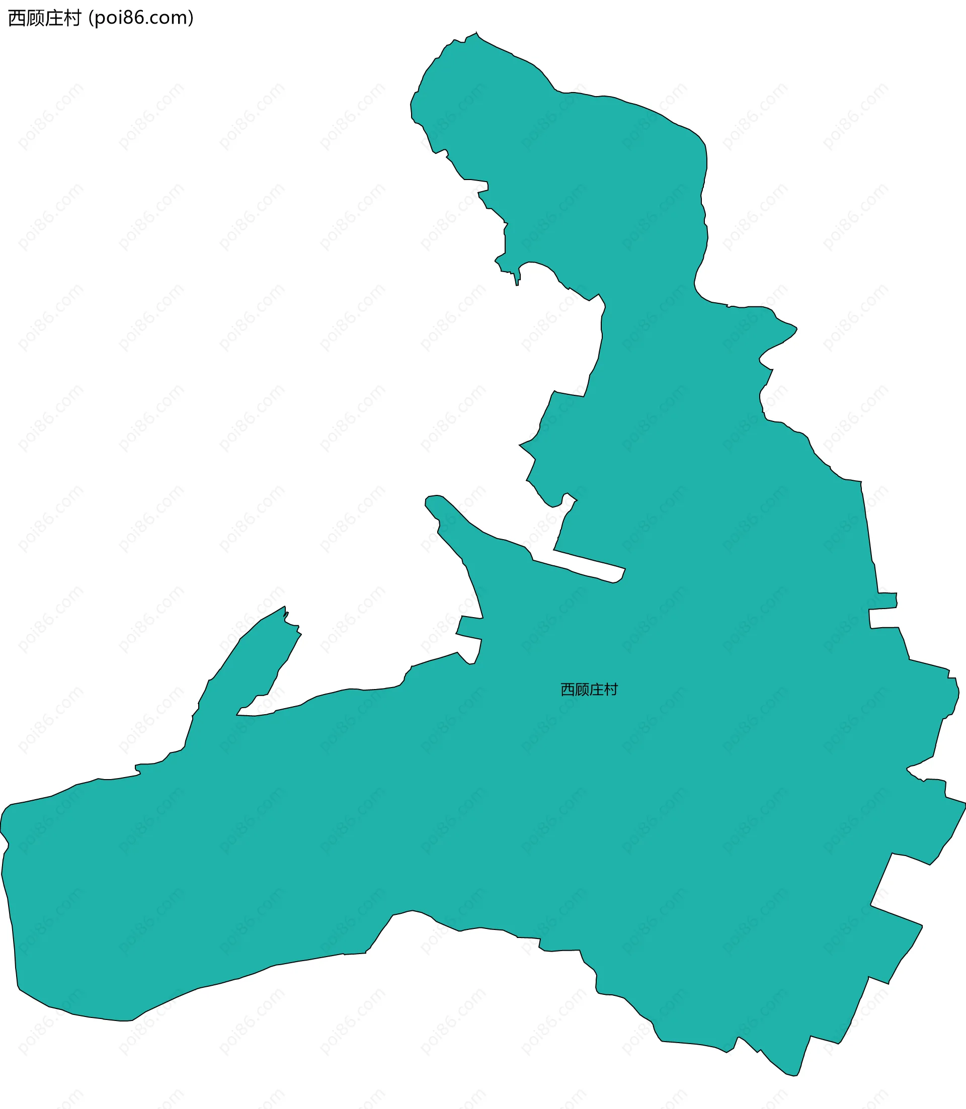 西顾庄村边界地图