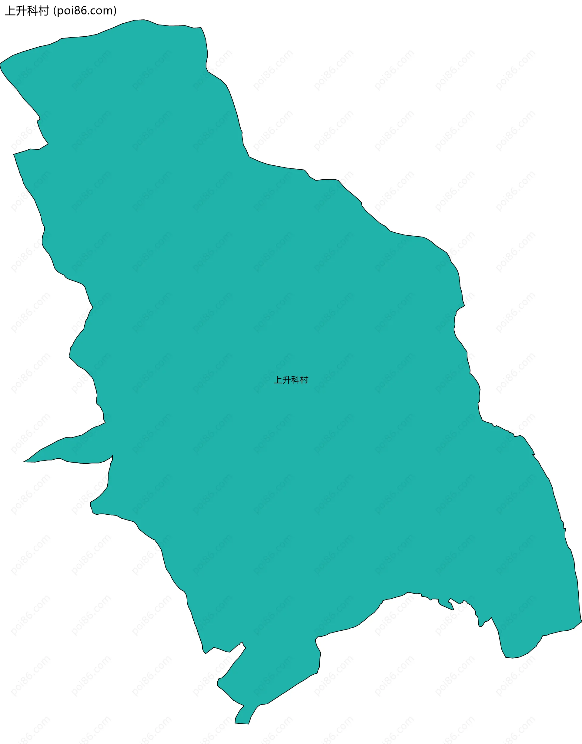 上升科村边界地图