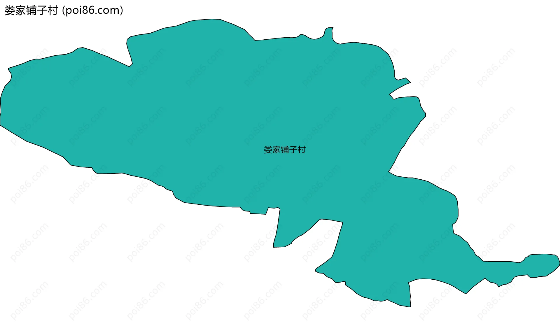 娄家铺子村边界地图