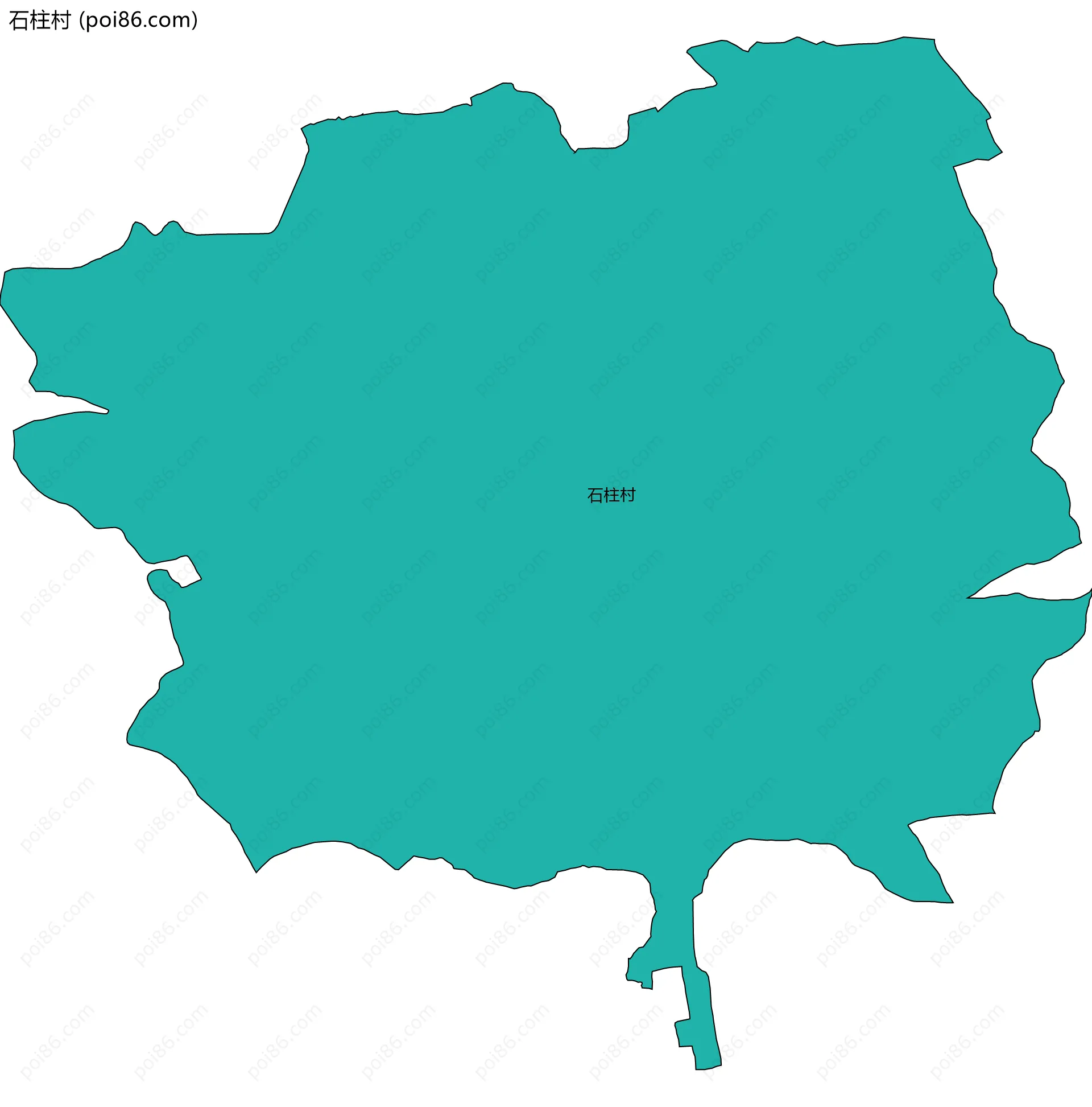 石柱村边界地图