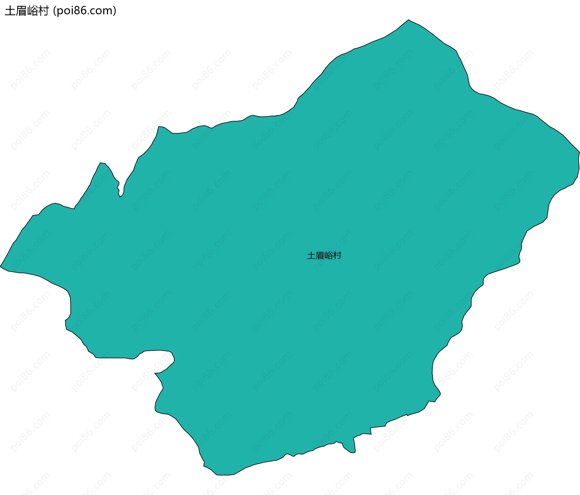 土眉峪村边界地图