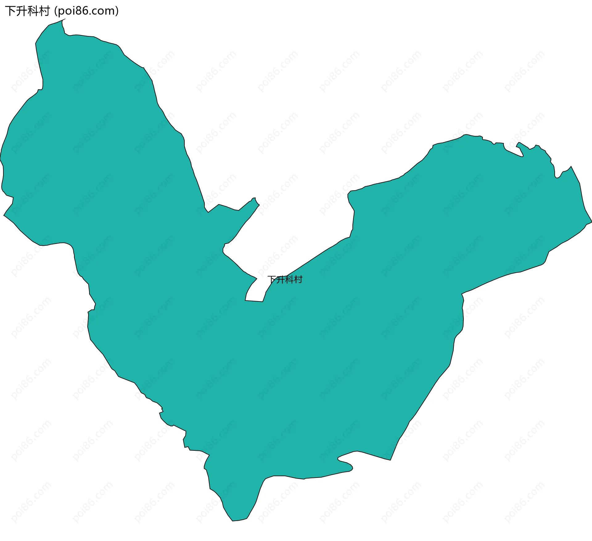 下升科村边界地图