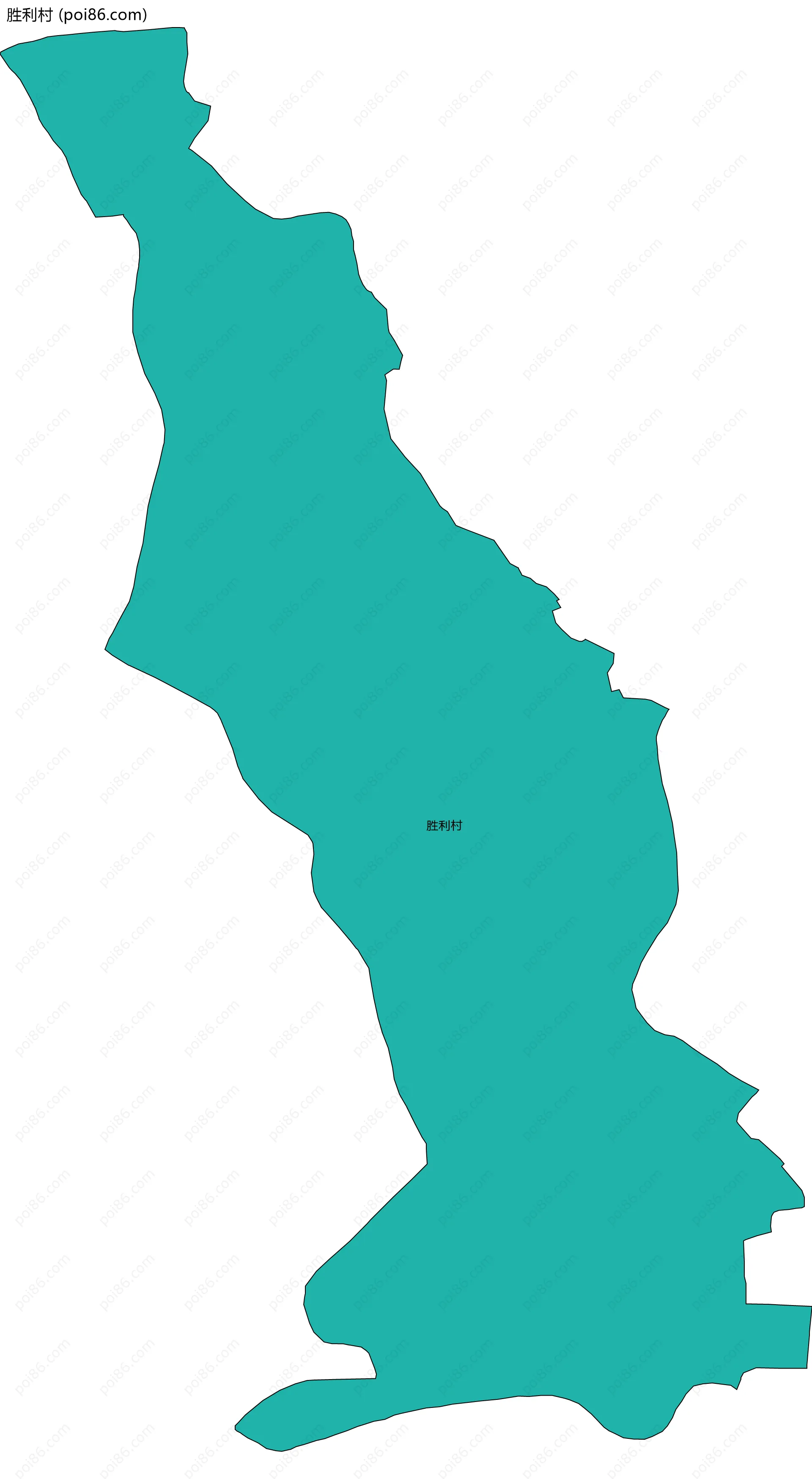 胜利村边界地图