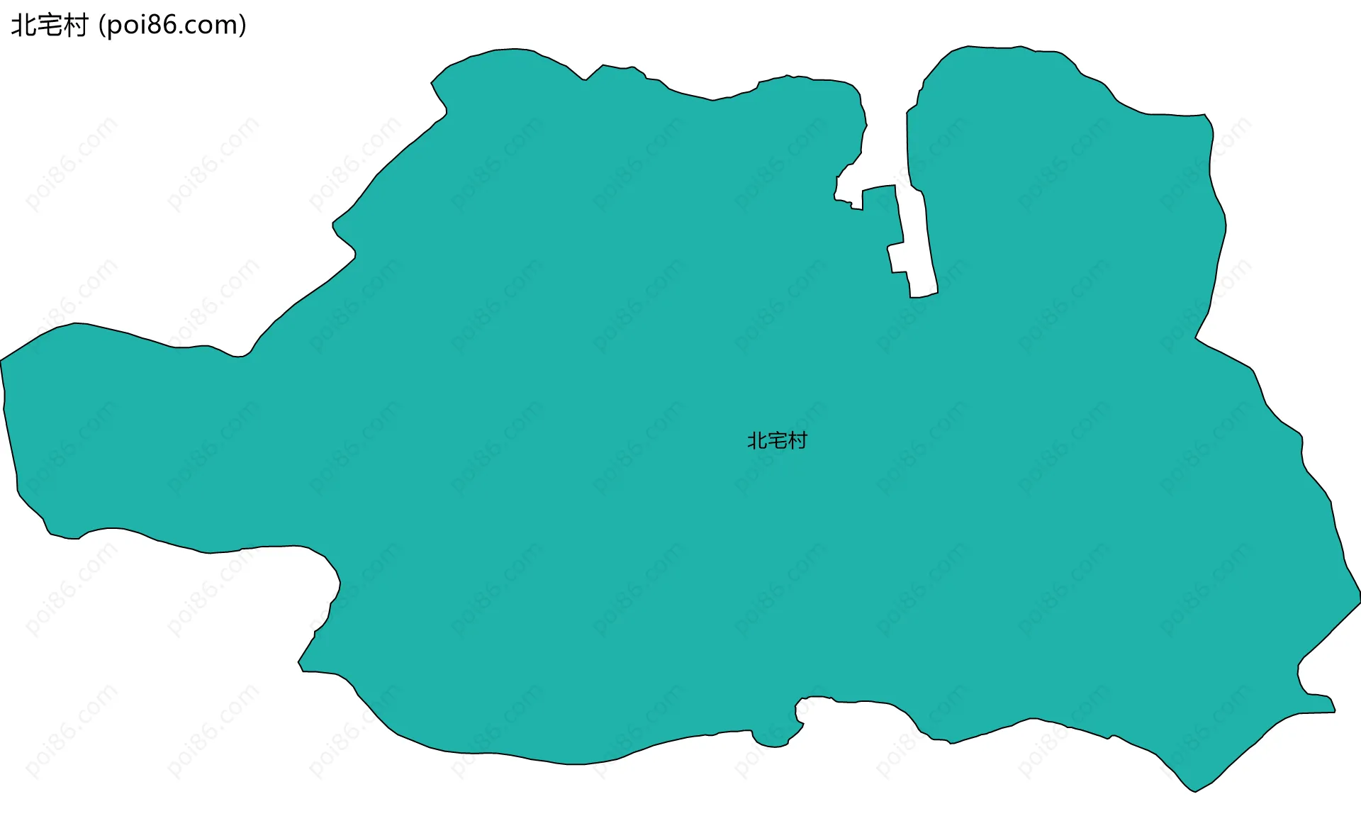 北宅村边界地图