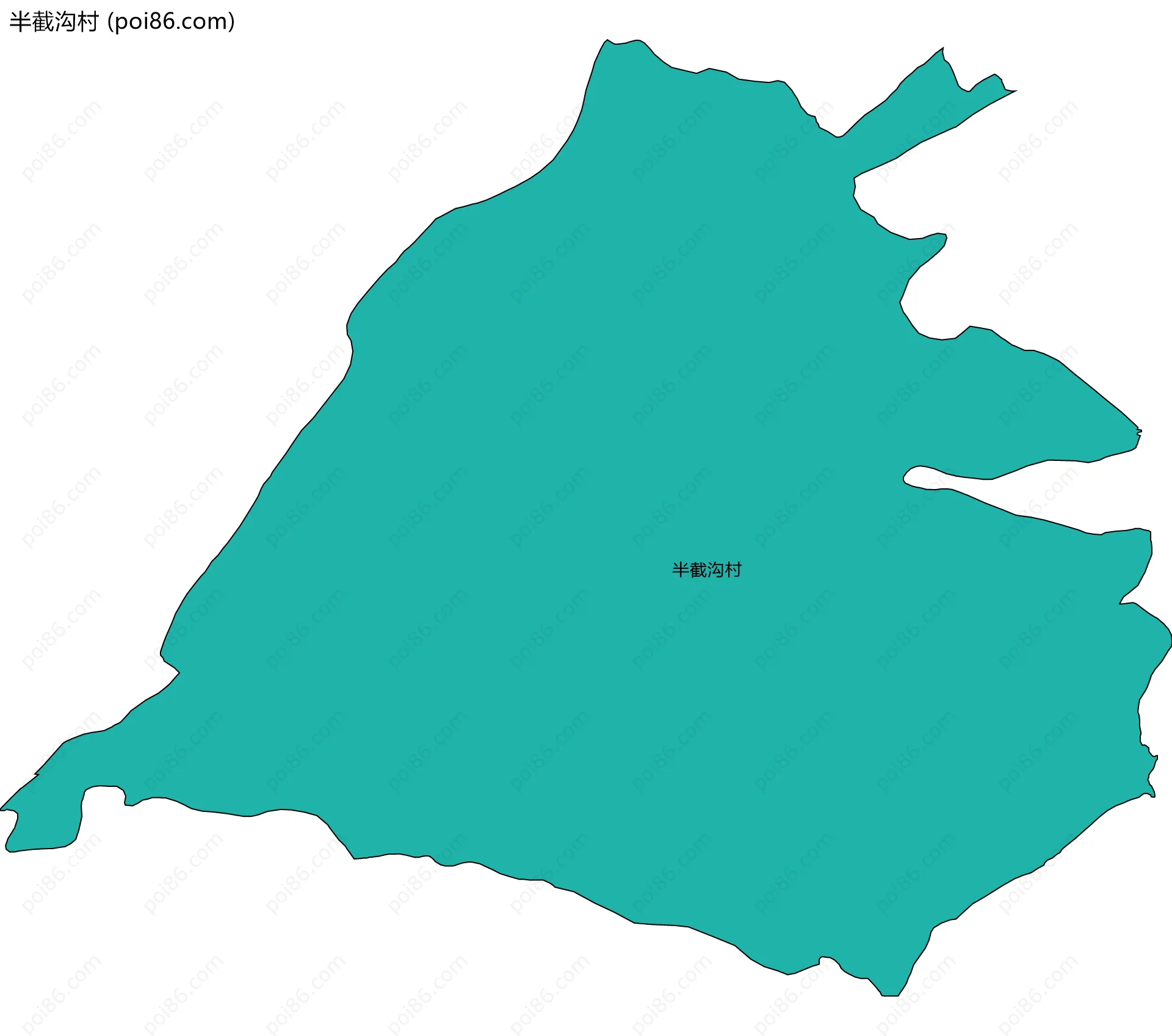 半截沟村边界地图