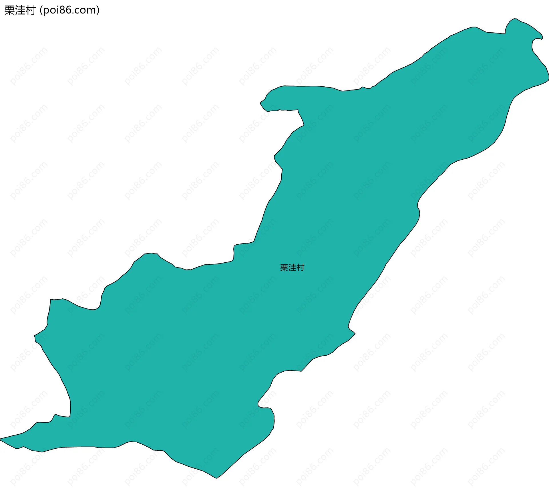 栗洼村边界地图