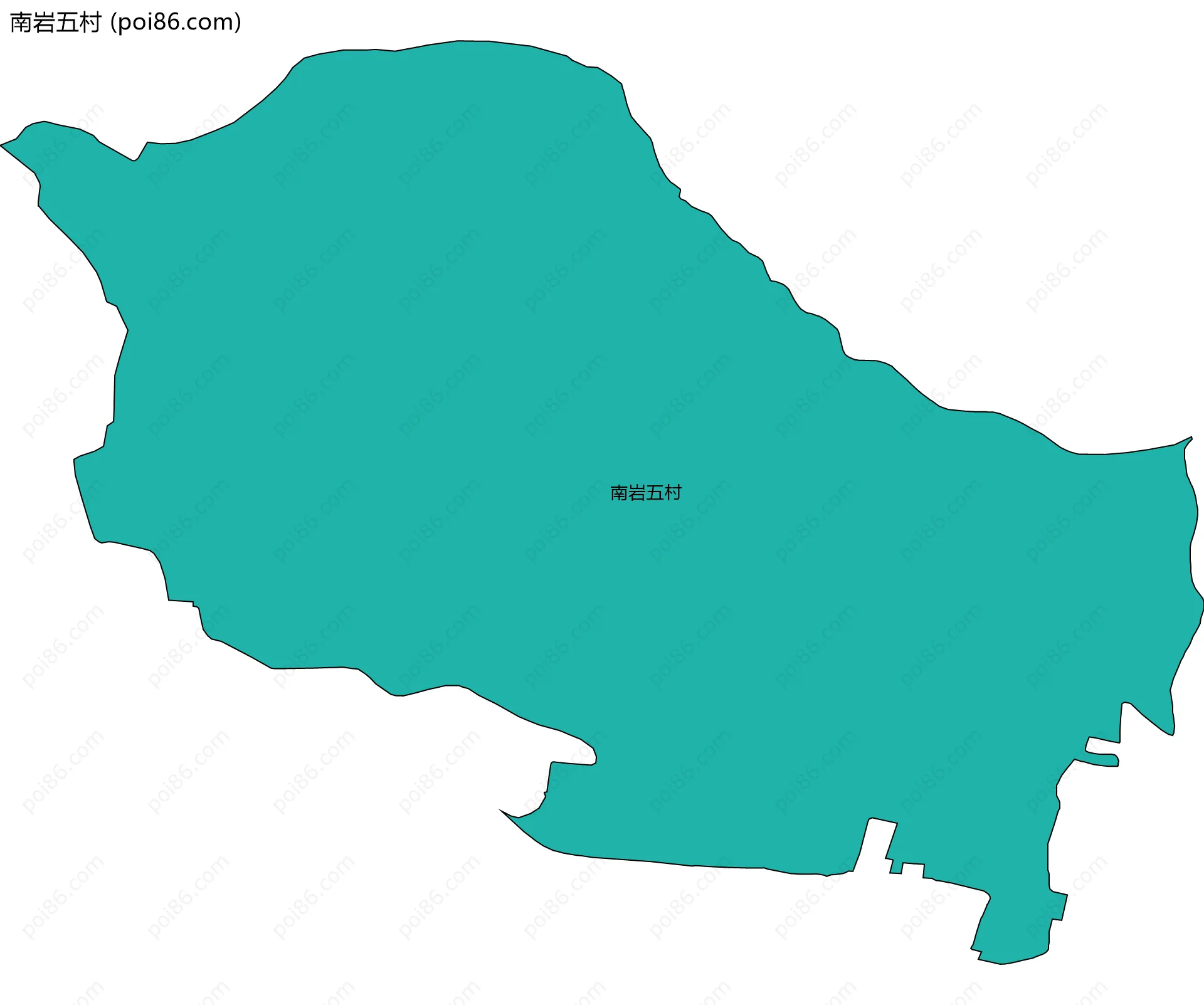 南岩五村边界地图