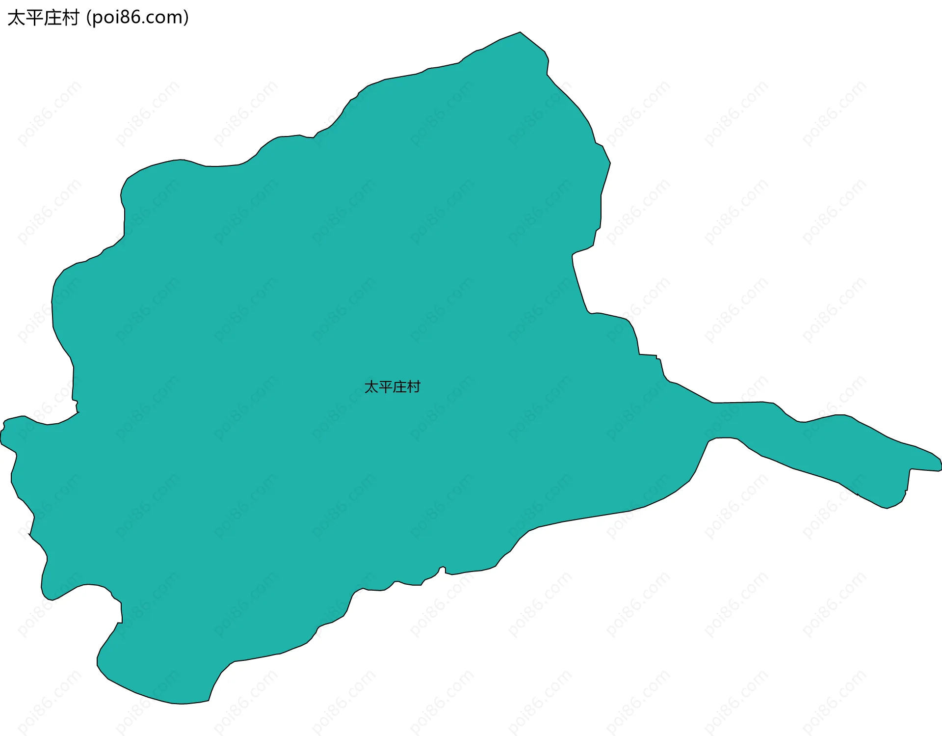 太平庄村边界地图