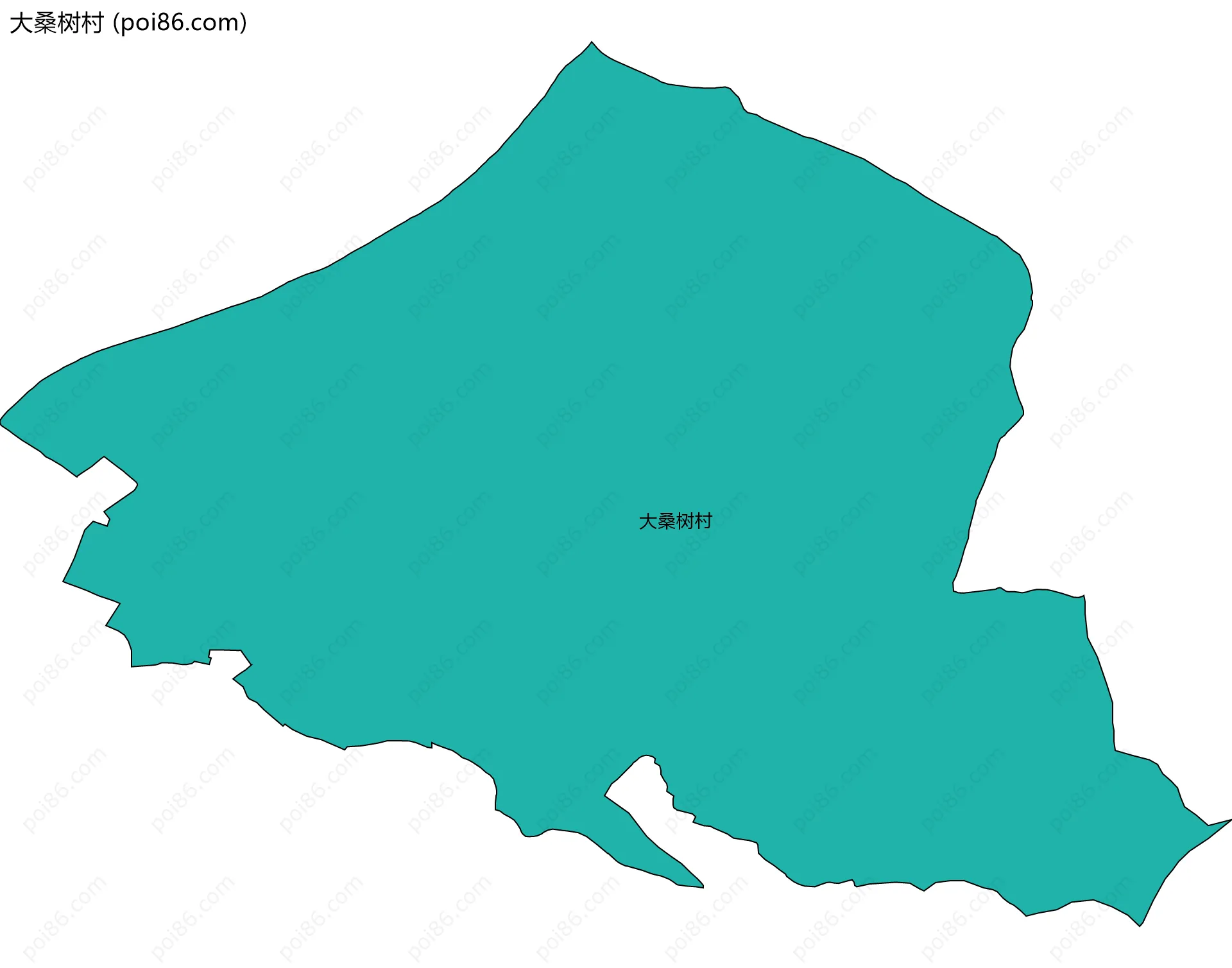 大桑树村边界地图
