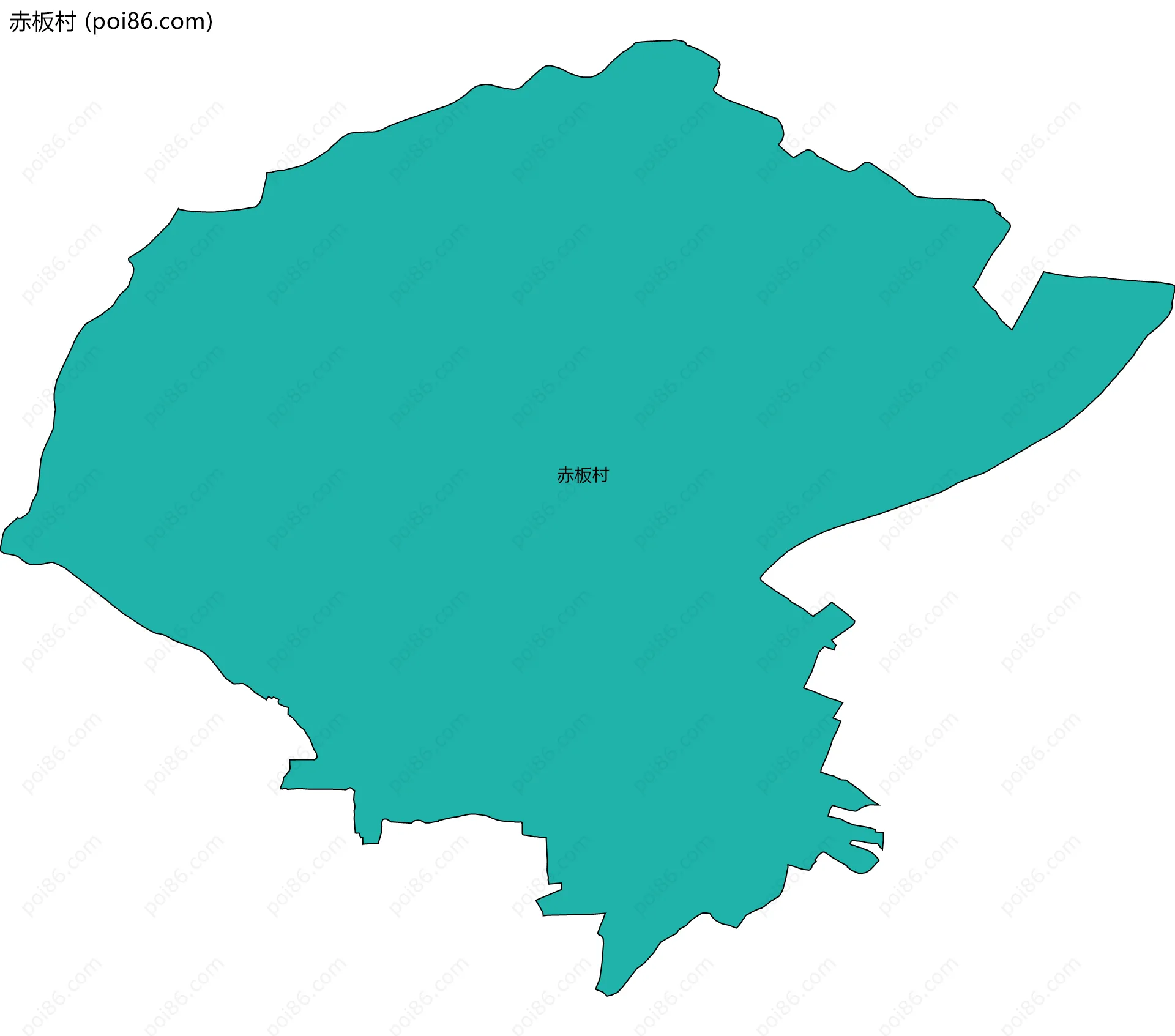 赤板村边界地图