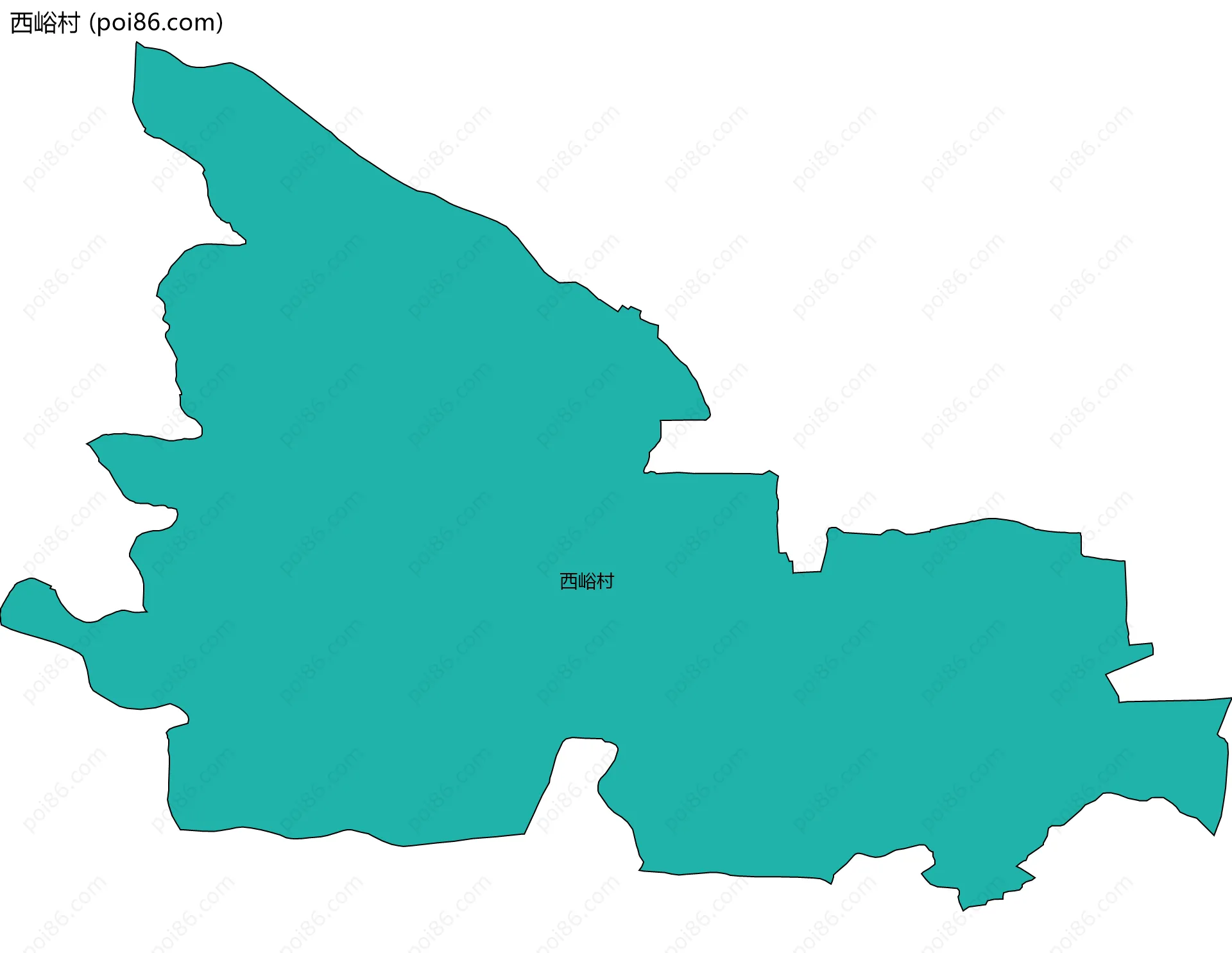 西峪村边界地图