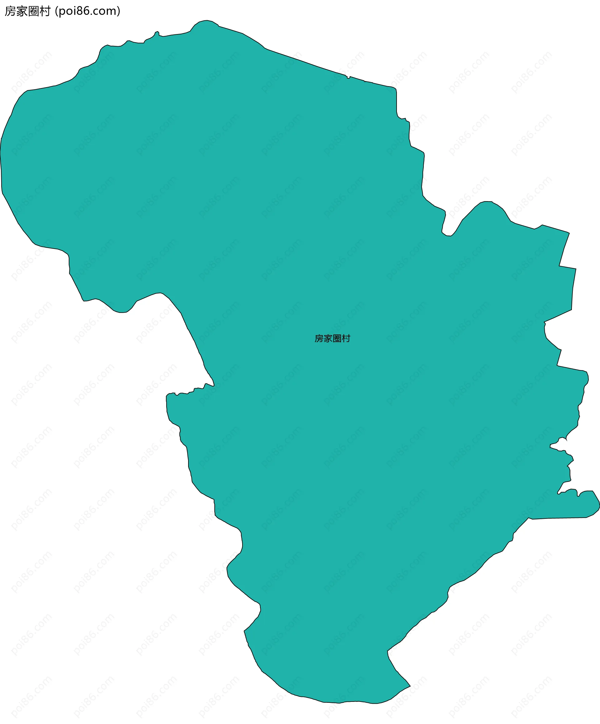 房家圈村边界地图