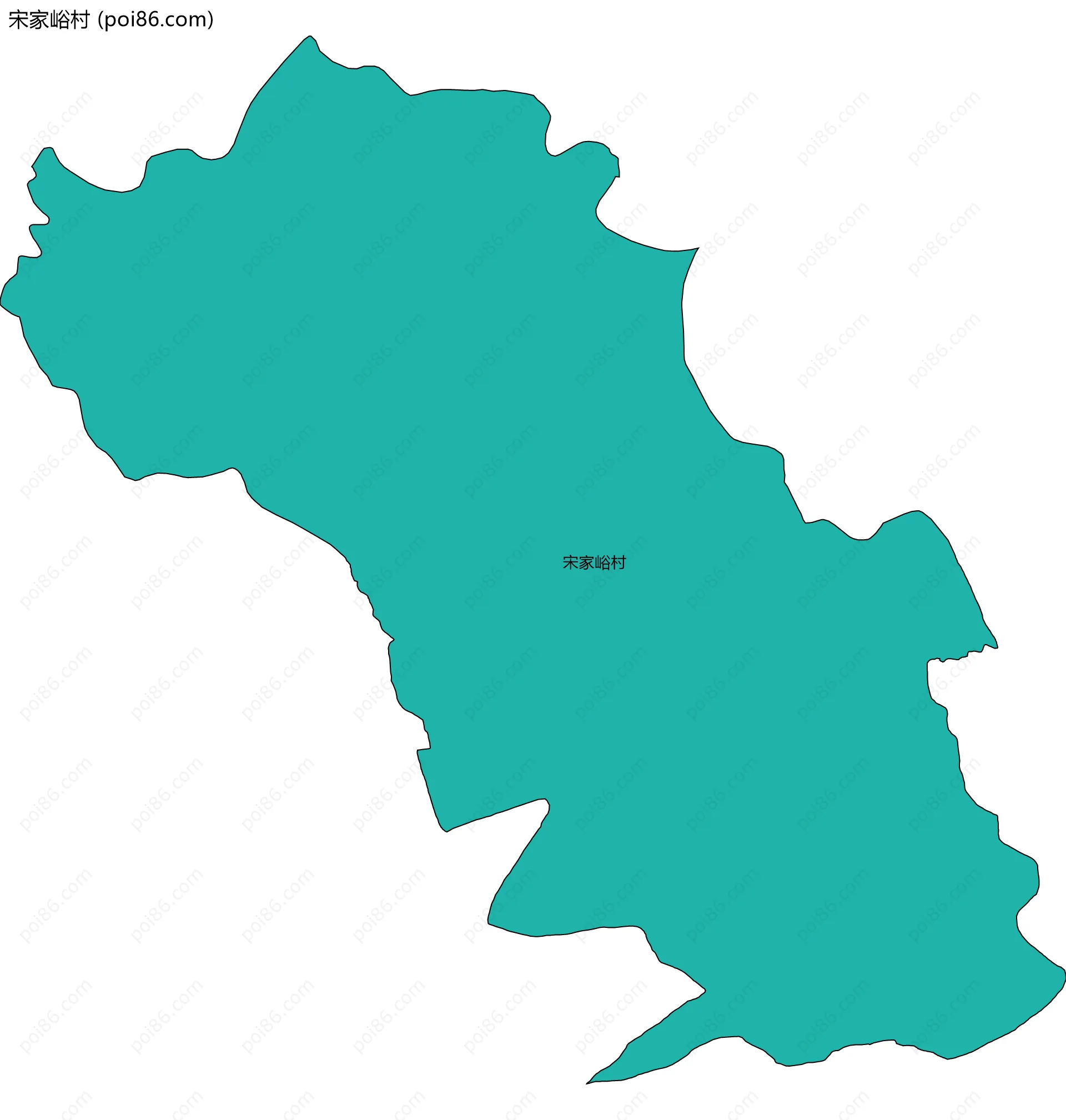 宋家峪村边界地图