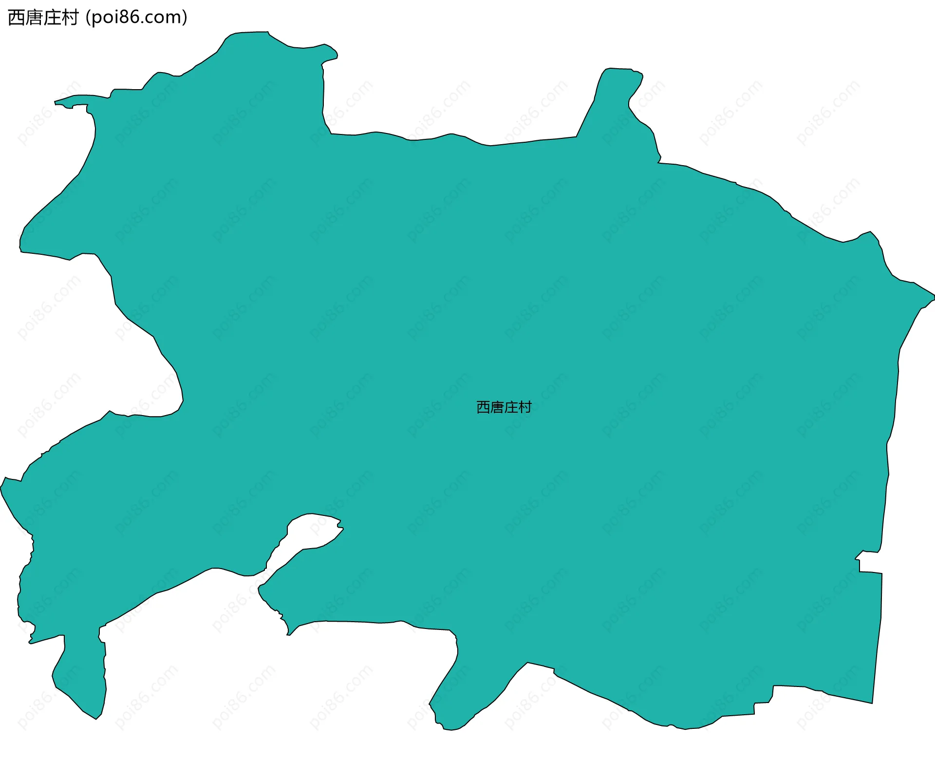 西唐庄村边界地图