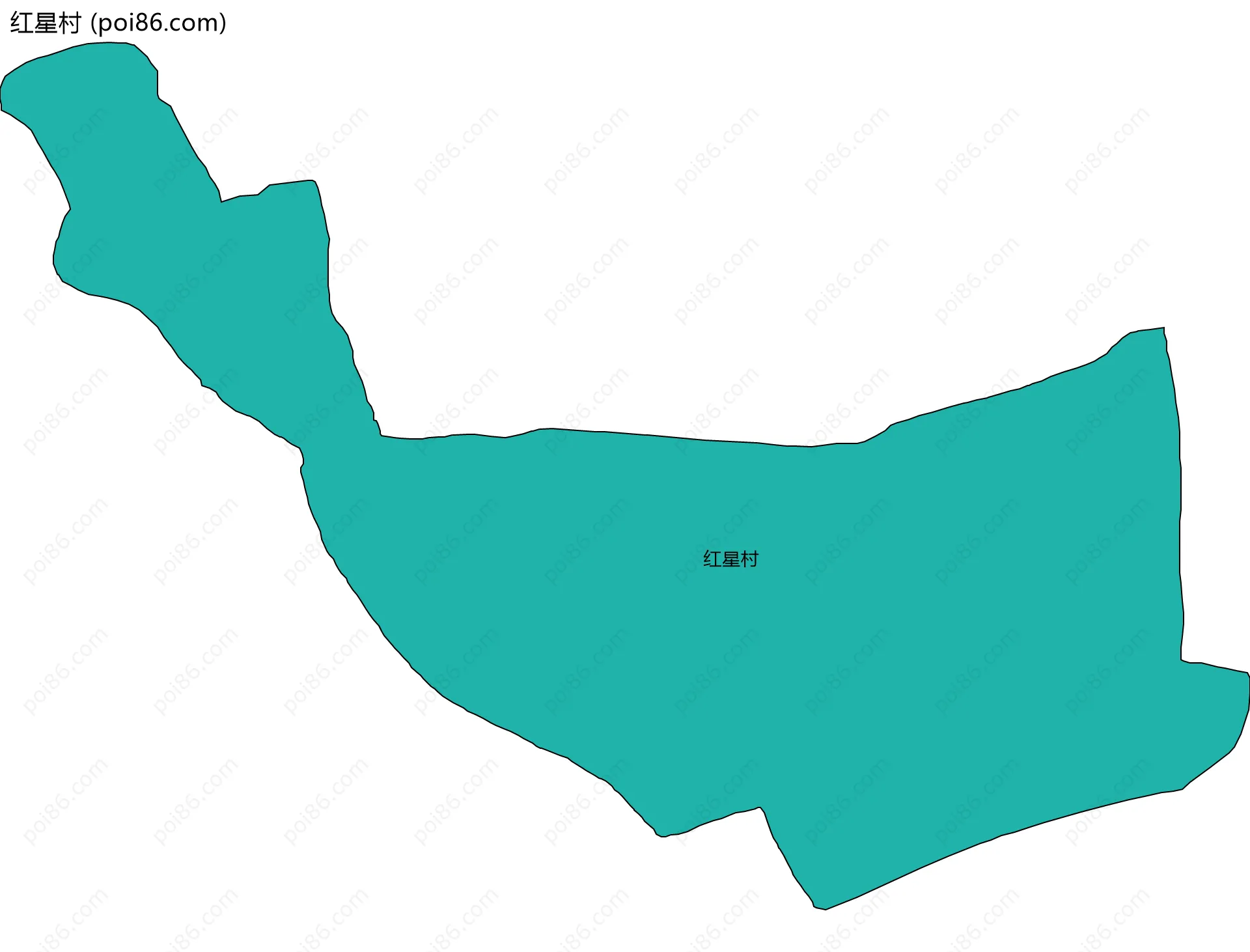 红星村边界地图