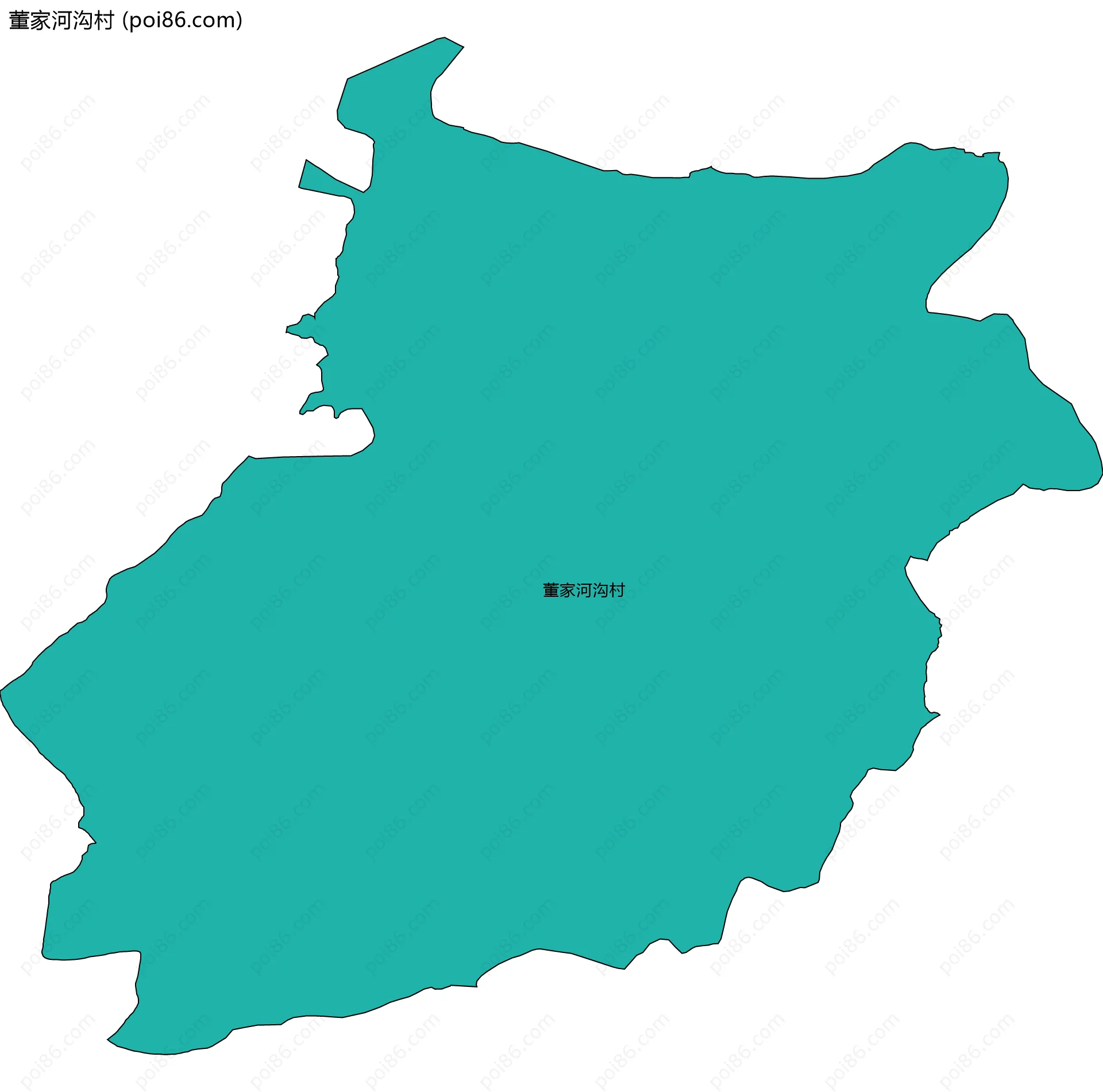 董家河沟村边界地图