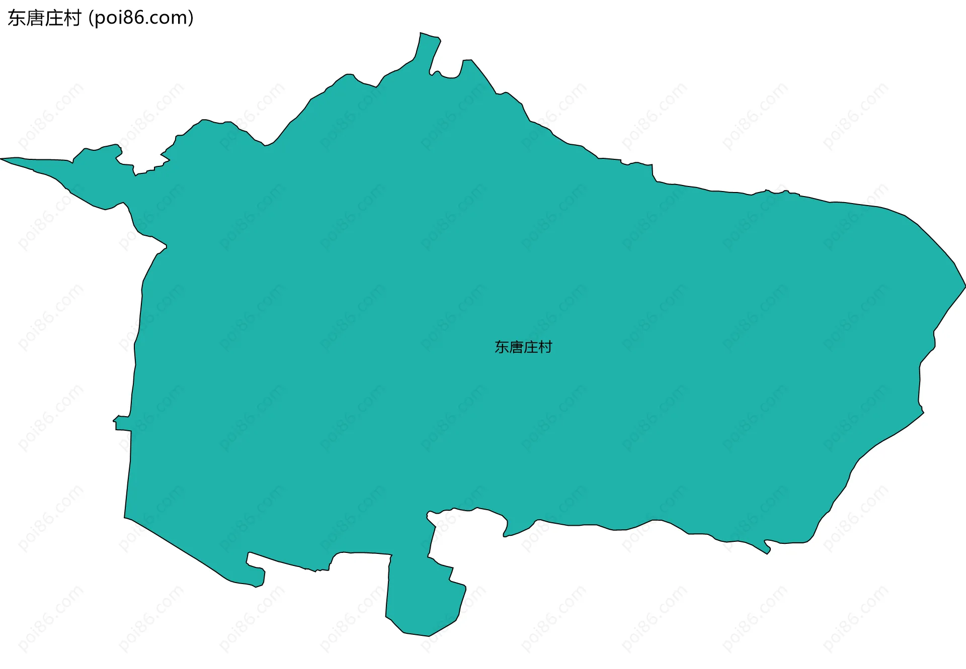 东唐庄村边界地图