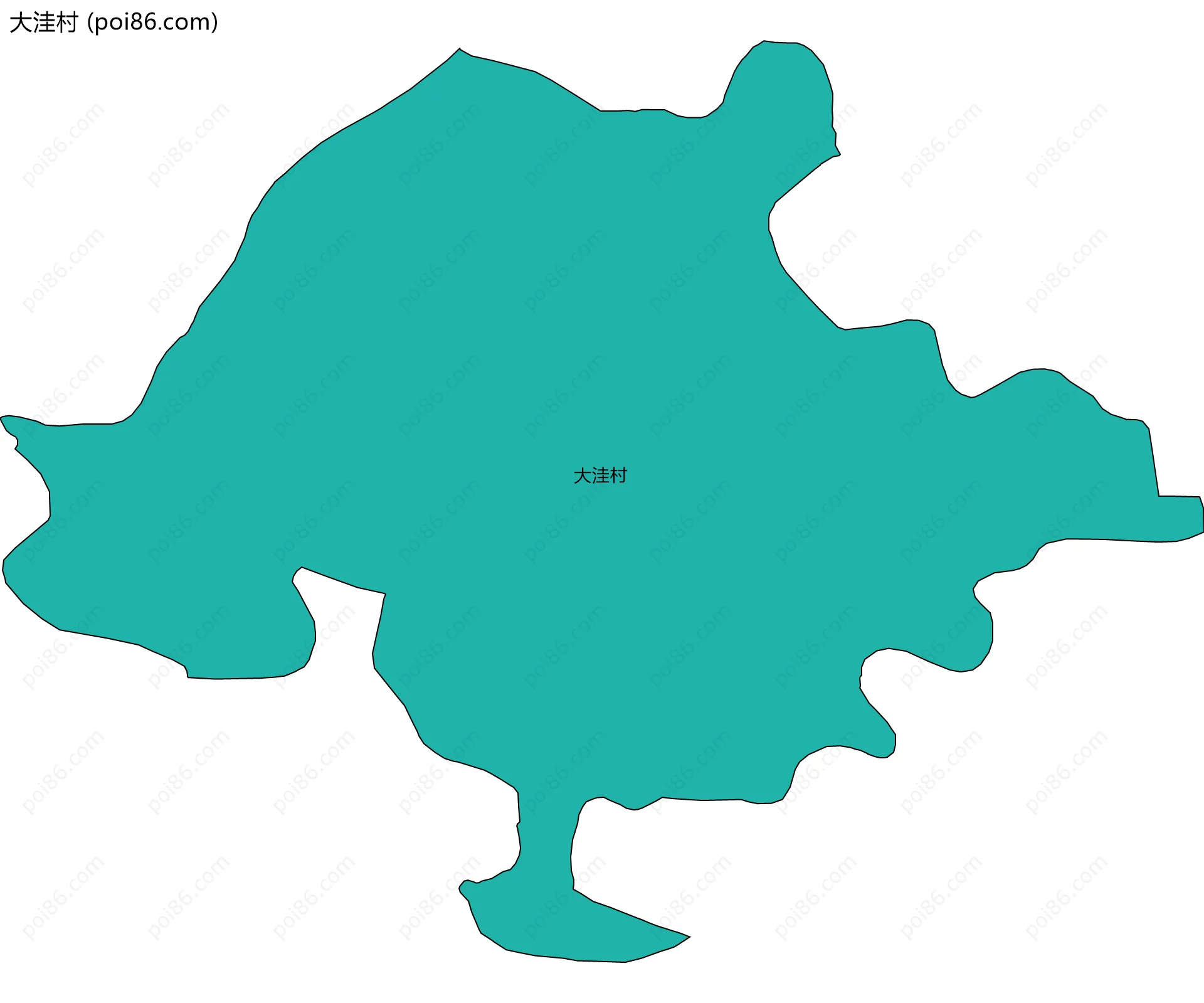 大洼村边界地图