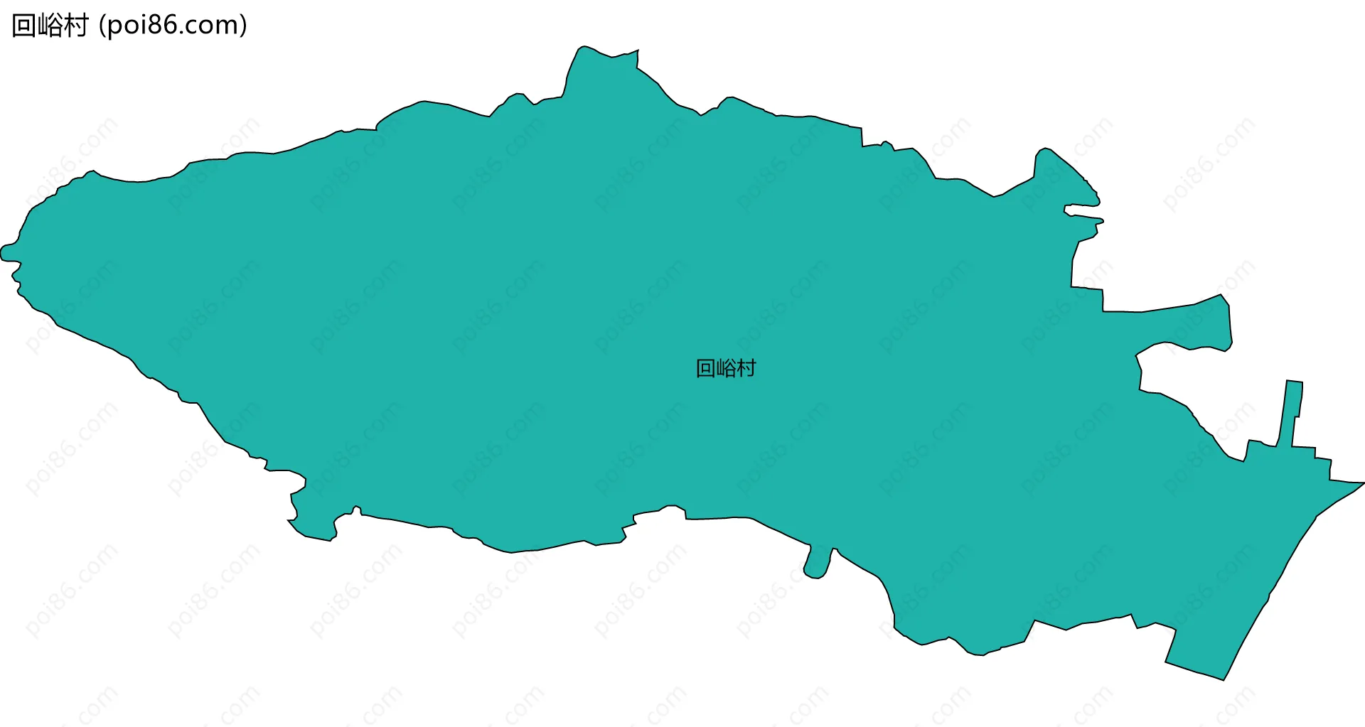 回峪村边界地图