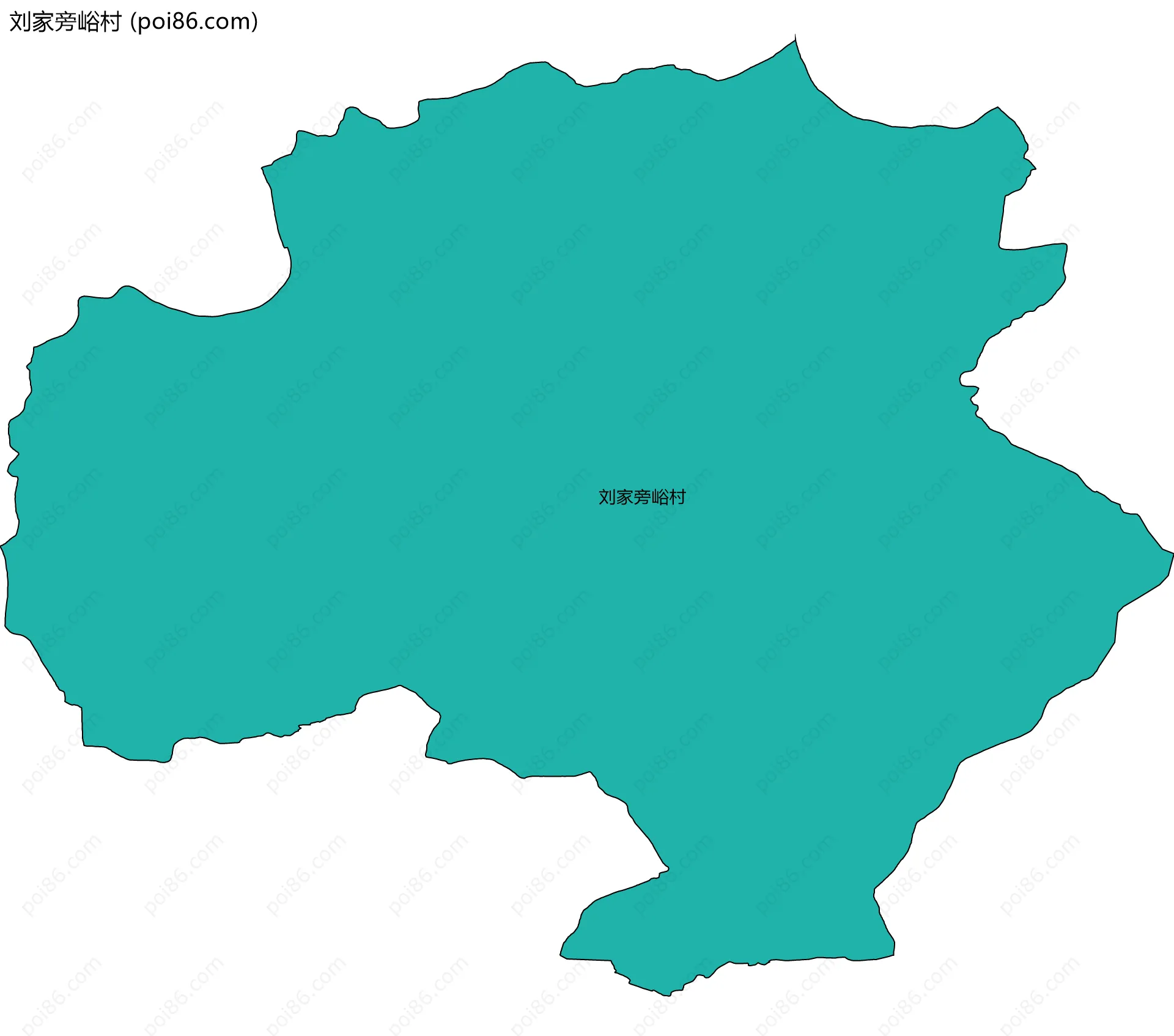 刘家旁峪村边界地图