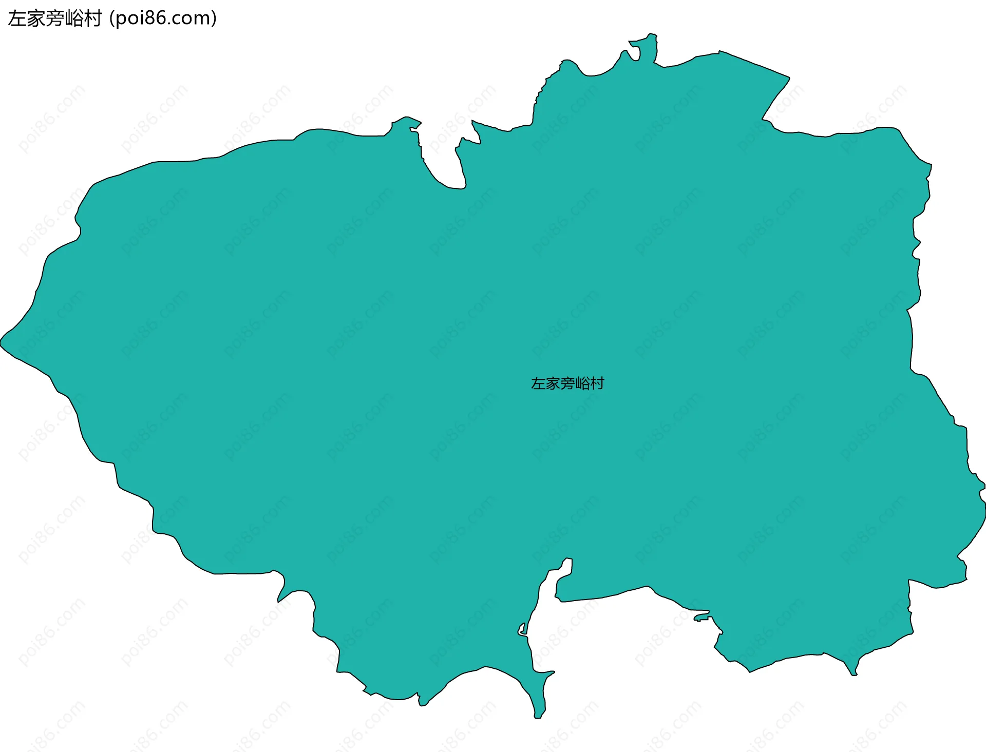 左家旁峪村边界地图