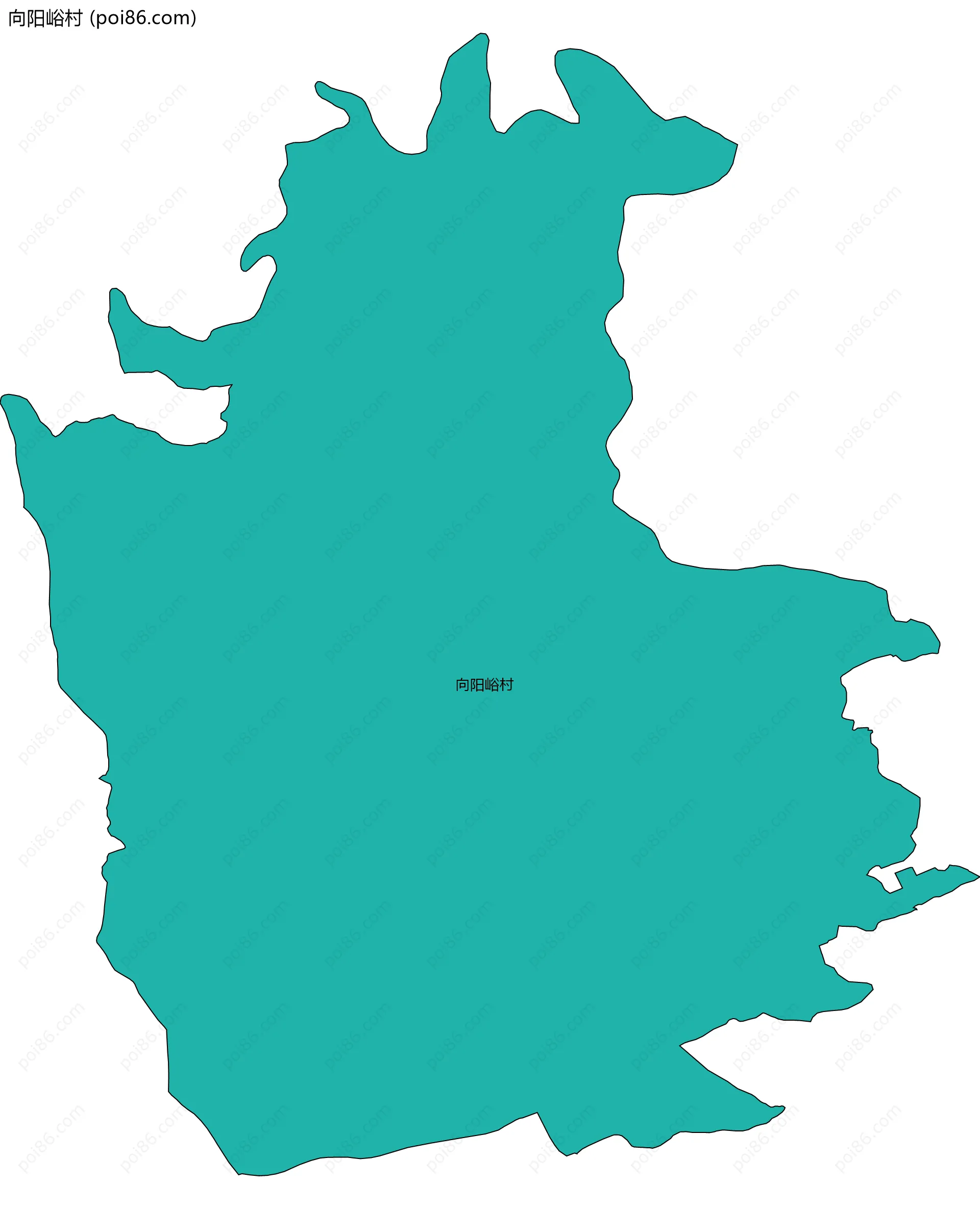 向阳峪村边界地图