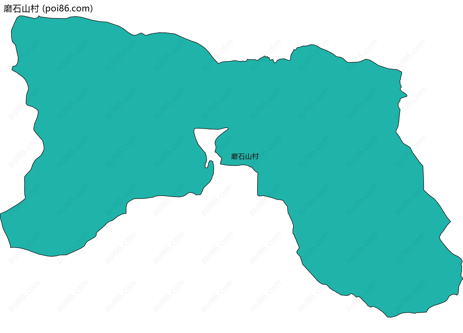 磨石山村边界地图