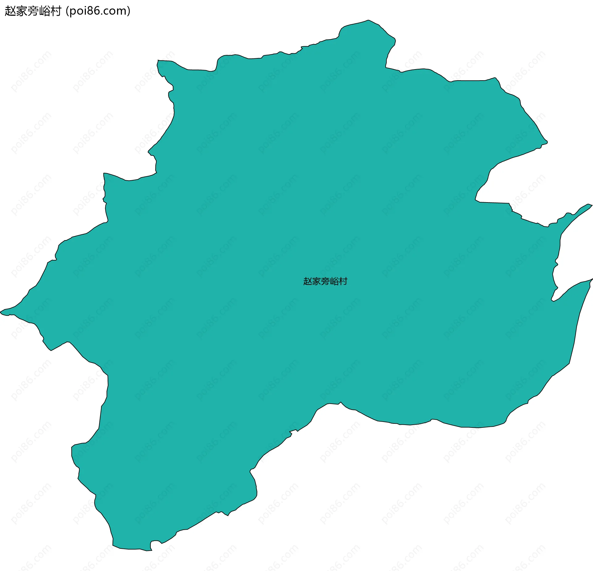 赵家旁峪村边界地图