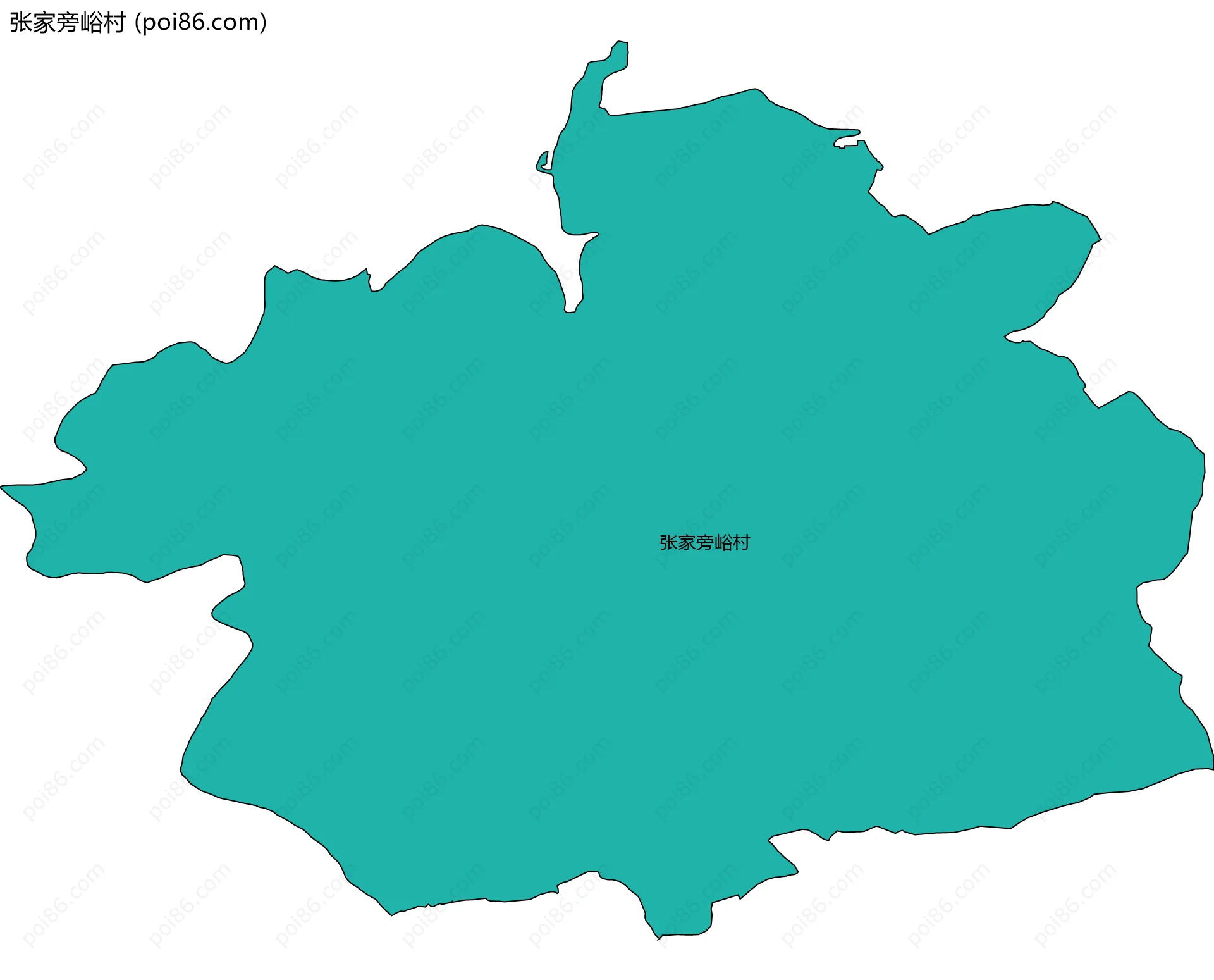 张家旁峪村边界地图