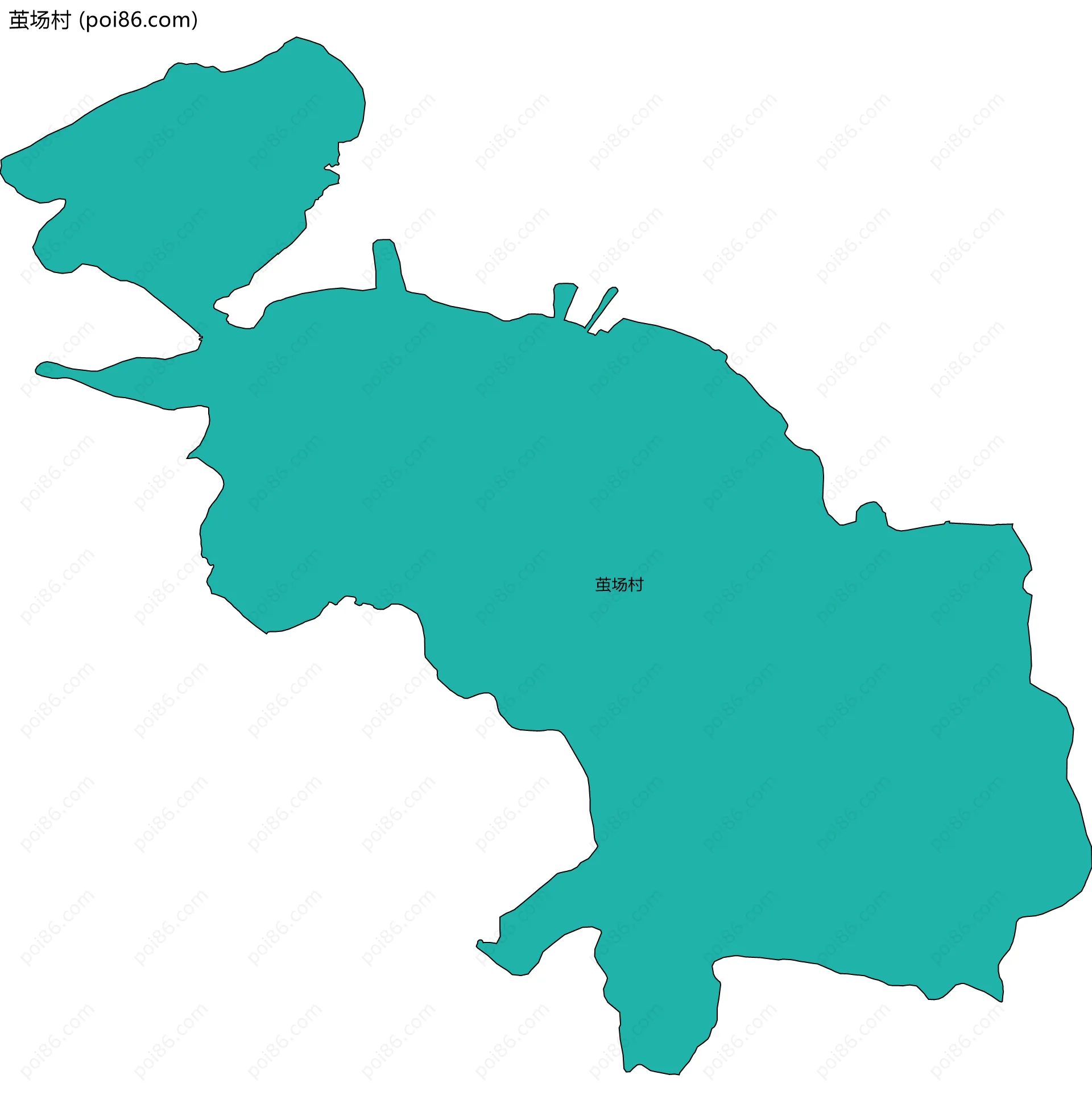 茧场村边界地图