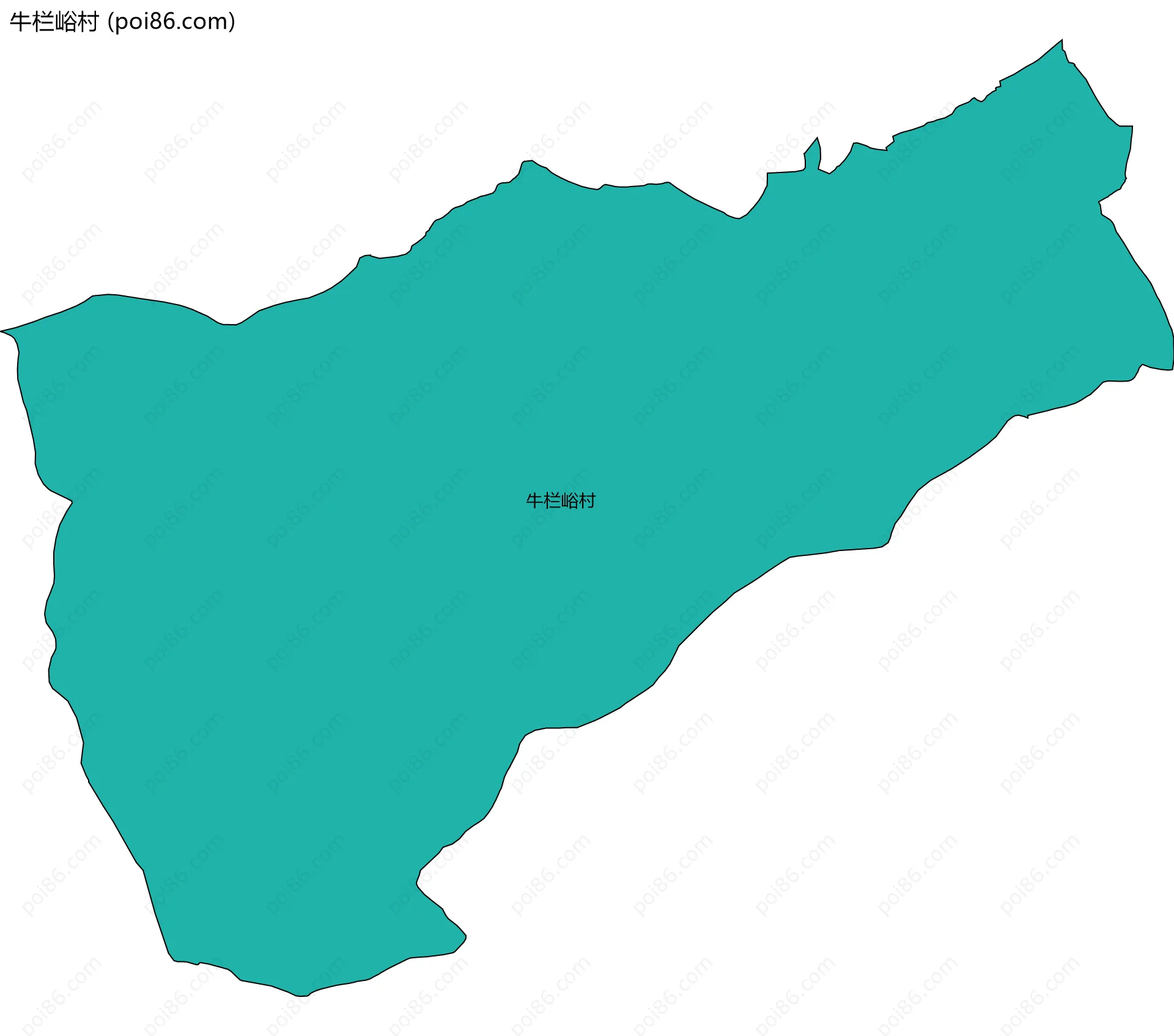 牛栏峪村边界地图